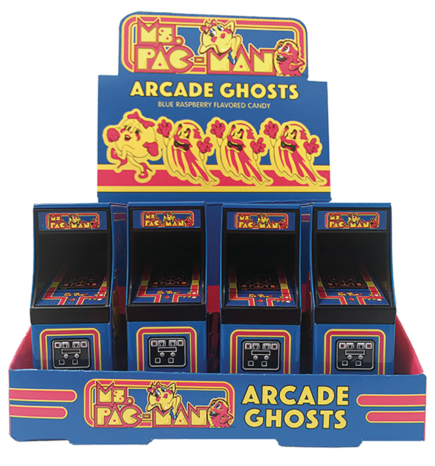 MAY173160 - MS PAC-MAN ARCADE GHOSTS CANDY TIN 12PC DISP