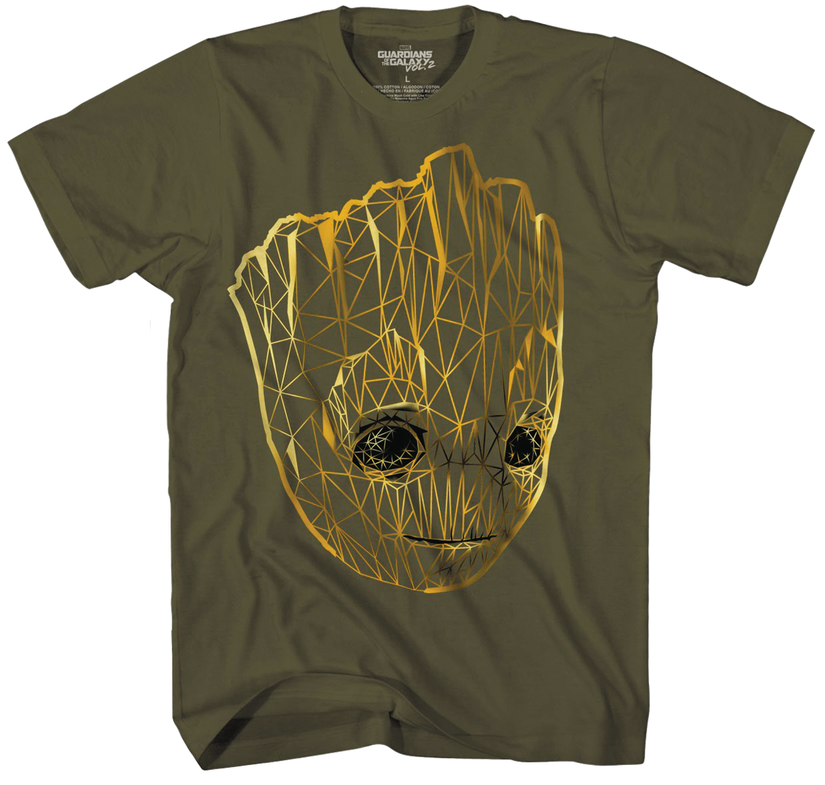 JUN172466 - GOTG GROOT LINE MILITARY GREEN GID T/S SM - Previews World