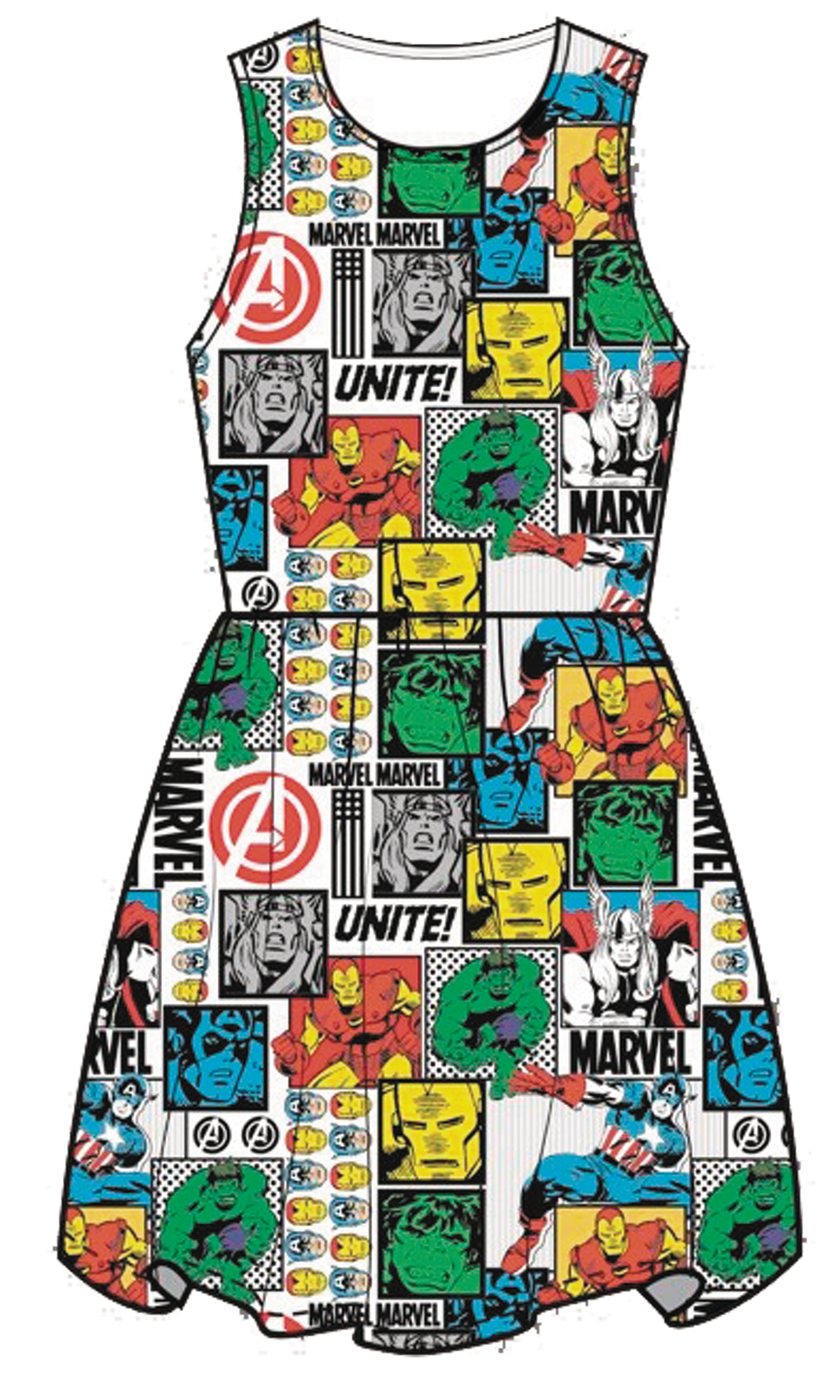 JUL172661 MARVEL COMIC POP WHITE DRESS LG Previews World