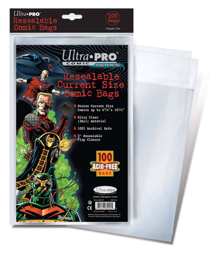 Current Size Comic Book Bags Peel-N-Stick 100-Pack - Midtown Comics