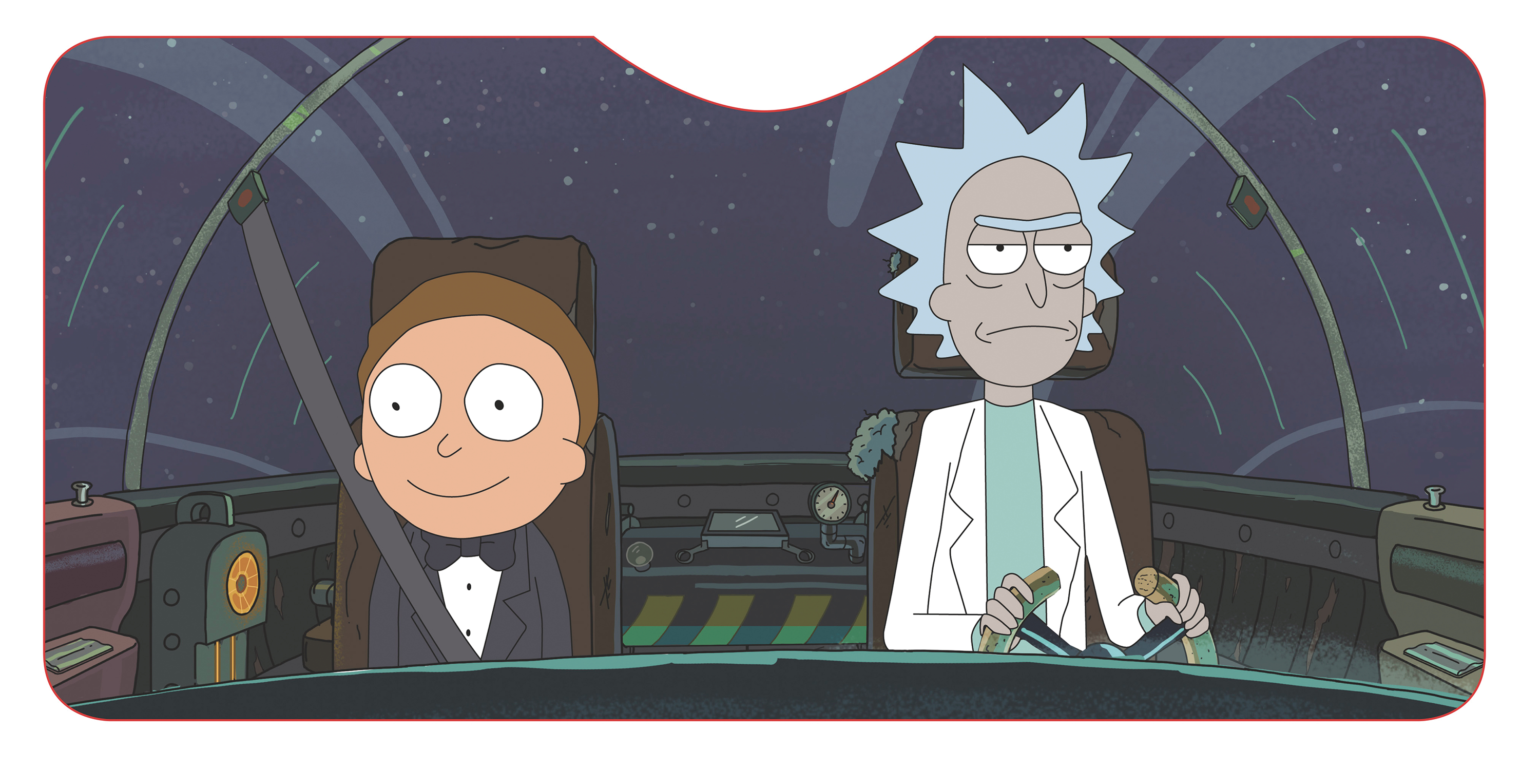 Rick and deals morty car shade