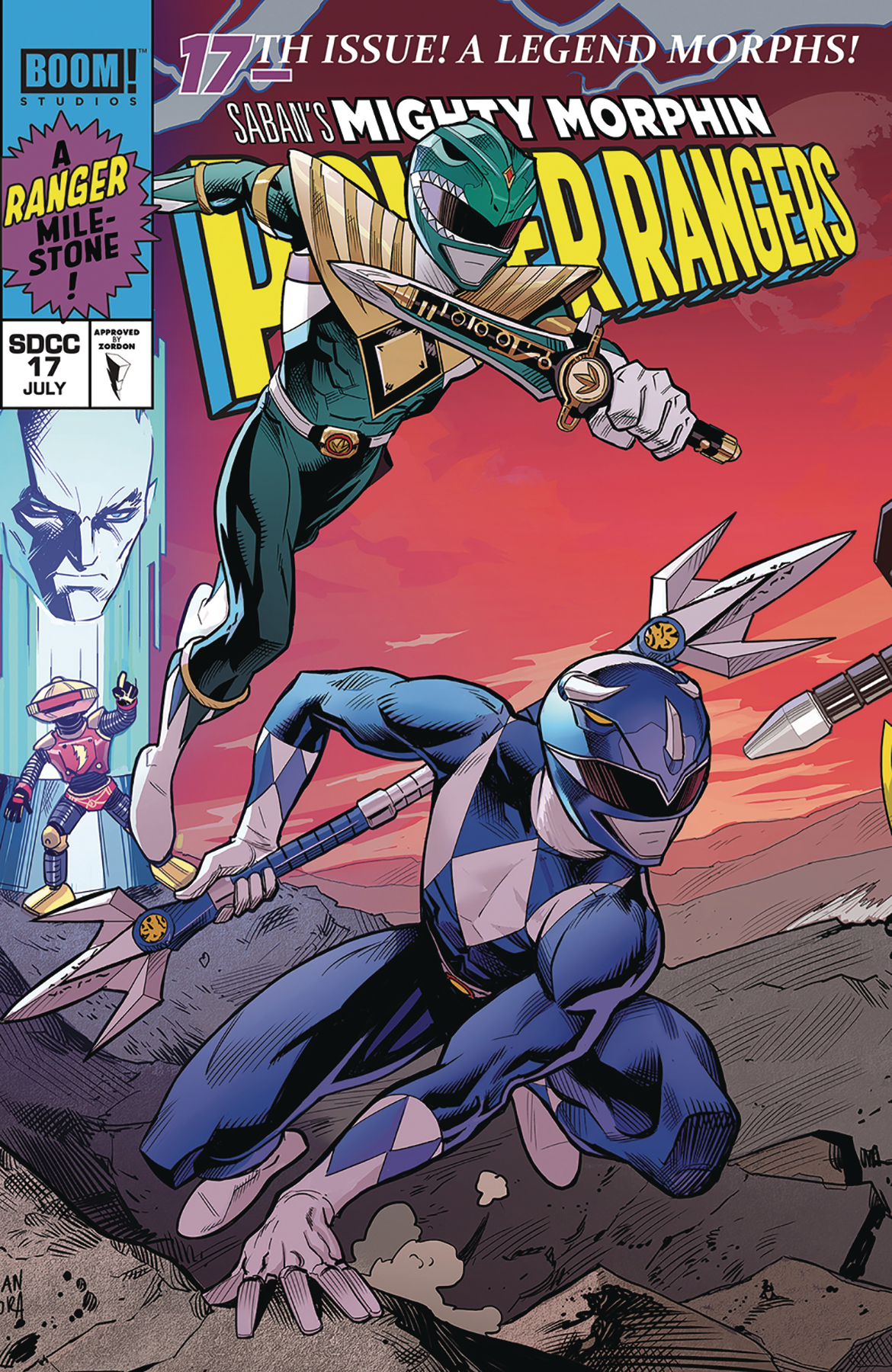 MIGHTY MORPHIN POWER RANGERS #17 MORA SDCC EXCL VAR