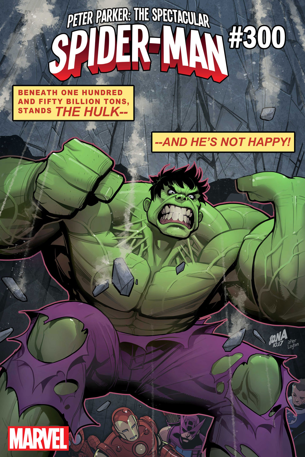 DEC170827 - PETER PARKER SPECTACULAR SPIDER-MAN #300 NAKAYAMA HULK VAR L -  Previews World