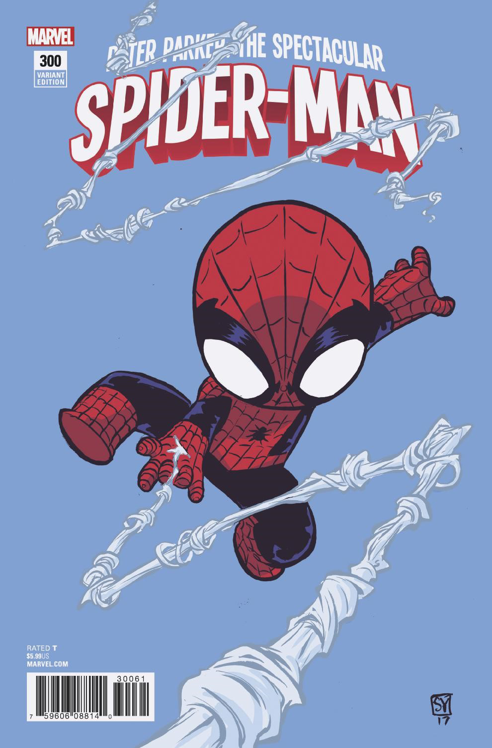 DEC170824 - PETER PARKER SPECTACULAR SPIDER-MAN #300 YOUNG VAR LEG -  Previews World