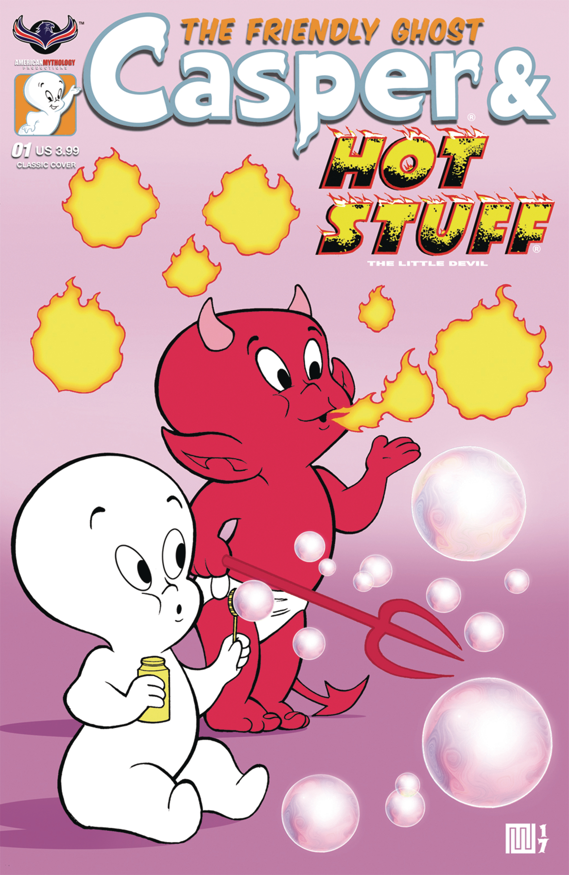 DEC171070 - CASPER AND HOT STUFF #1 WOLFER BUBBLES CVR - Previews World