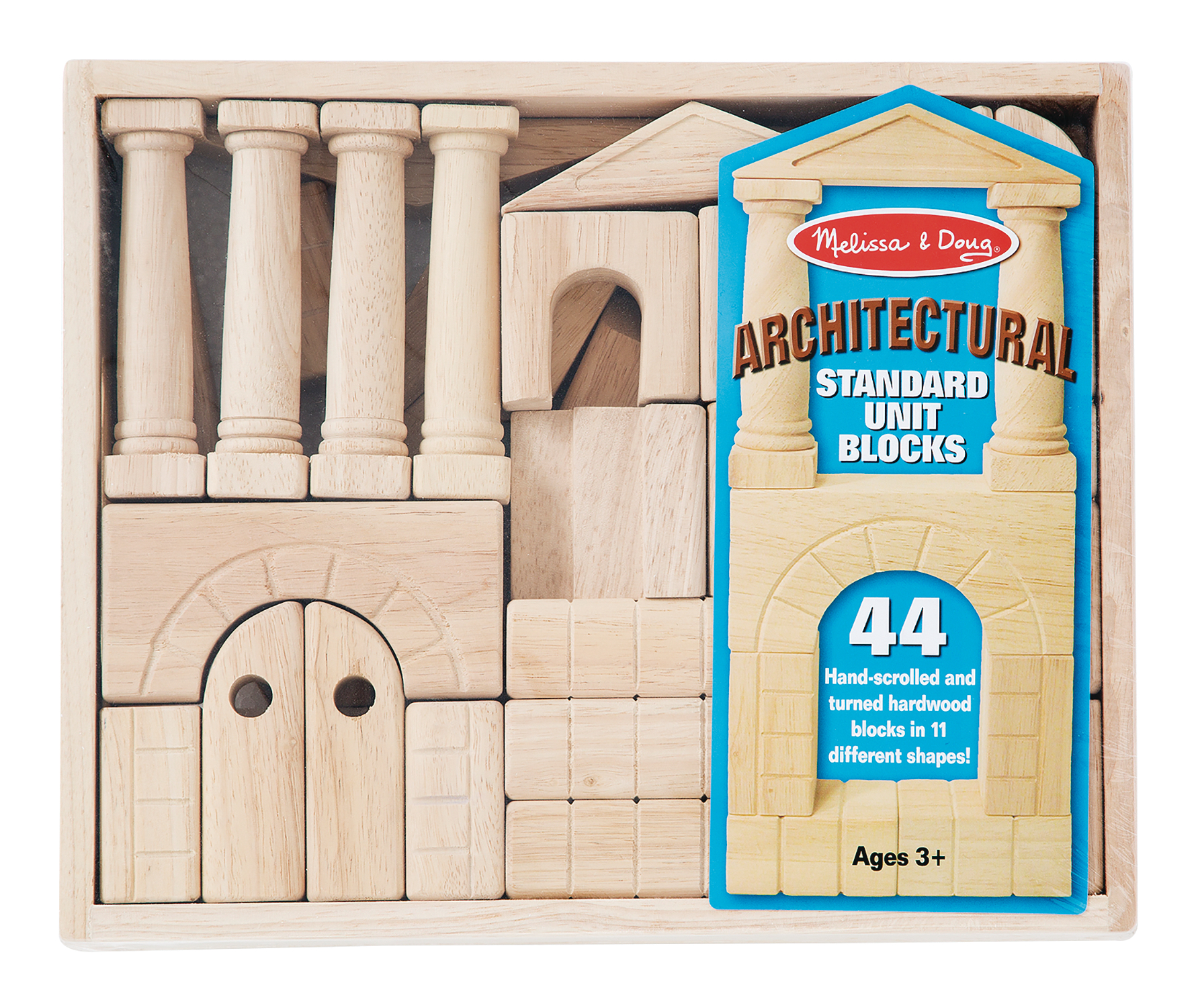 Architectural wooden shop blocks