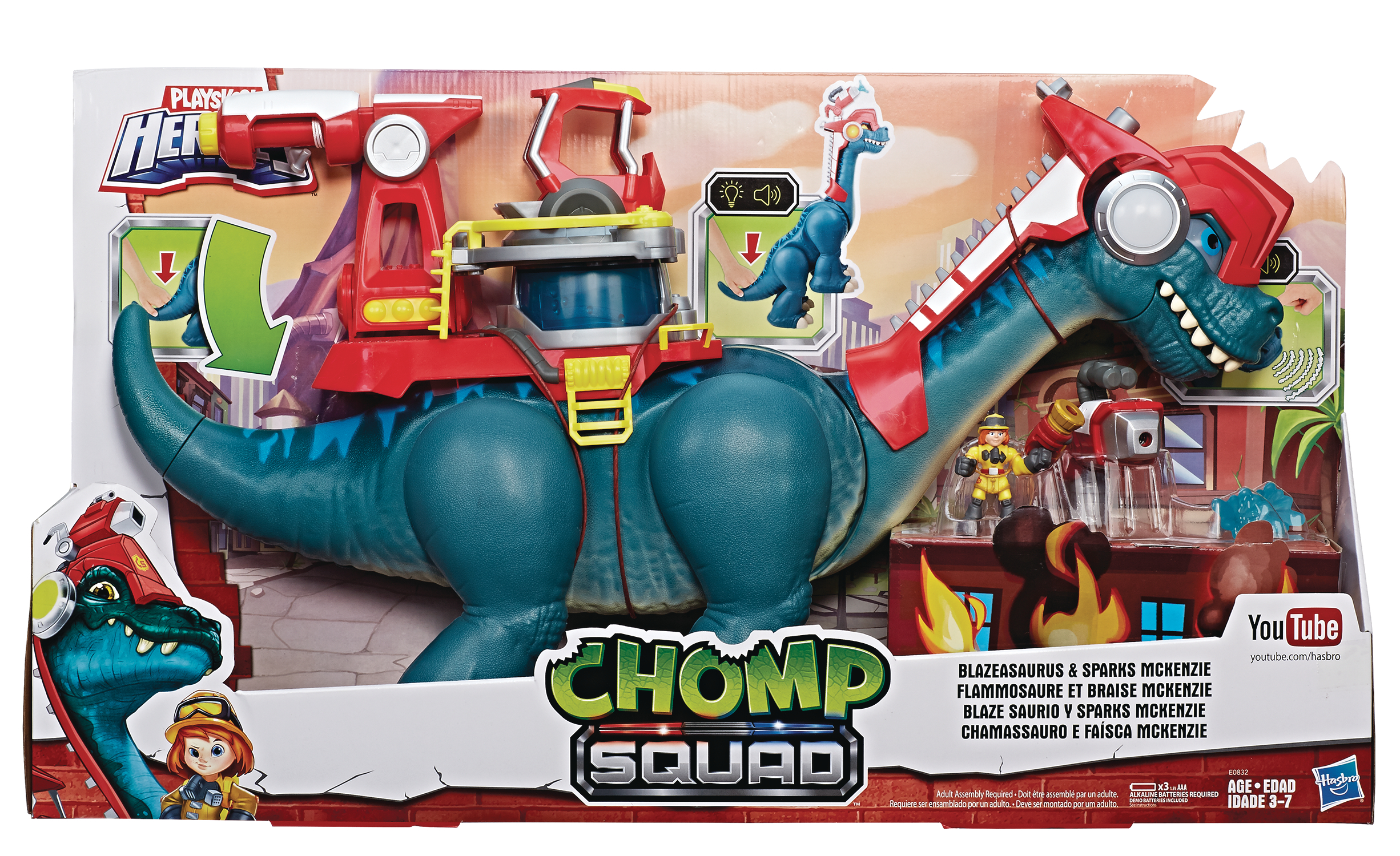 NOV178483 PLAYSKOOL HEROES CHOMP SQUAD BLAZEASAURUS FIG SET CS Previews World