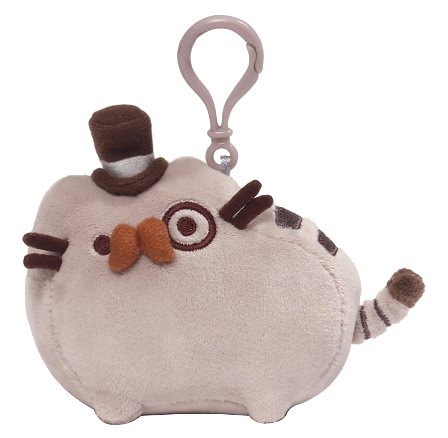 GUND Pusheen Plush Backpack Clip Fancy Monocle and Mustache 