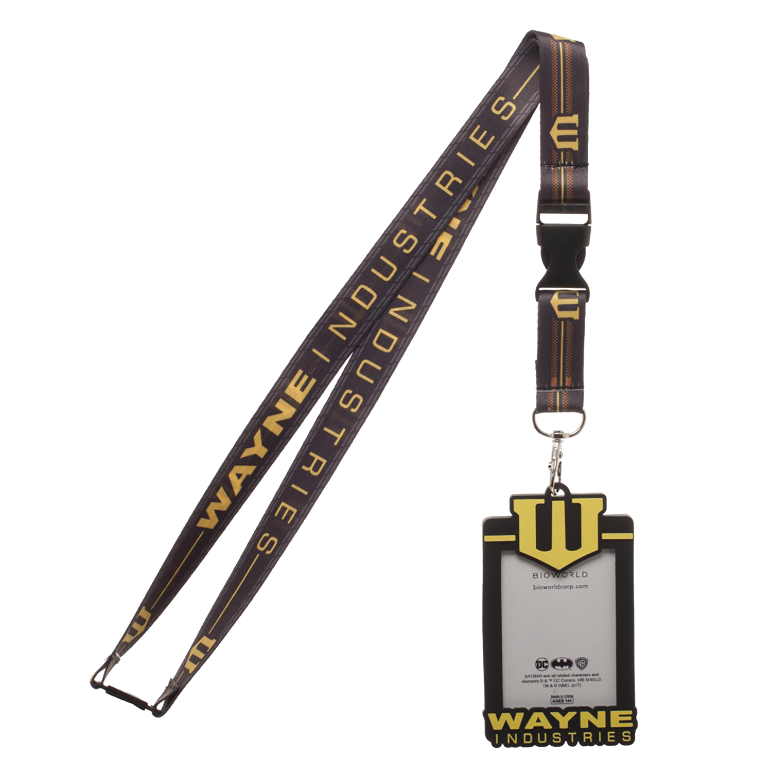APR188352 - WAYNE INDUSTRIES LANYARD WITH RUBBER ID HOLDER