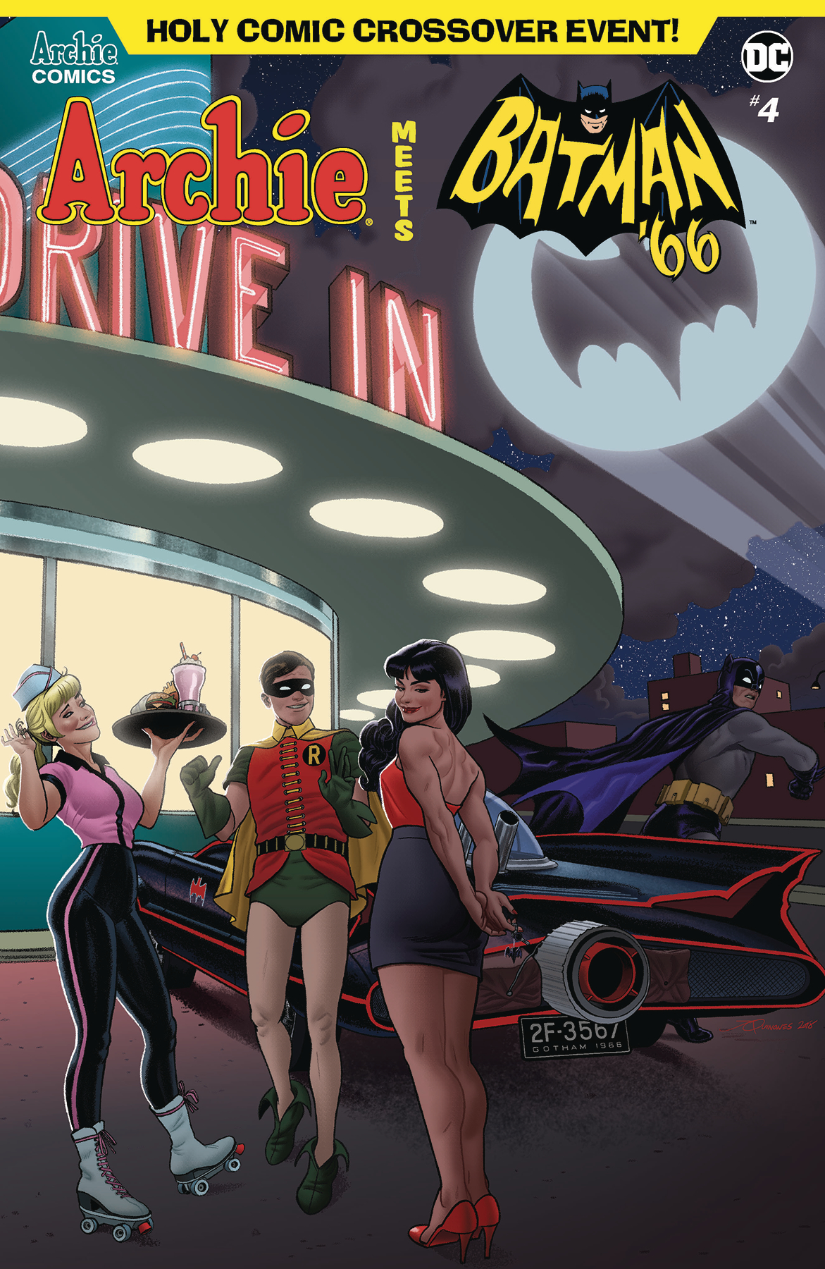 AUG181575 - ARCHIE MEETS BATMAN 66 #4 CVR D QUINONES - Previews World