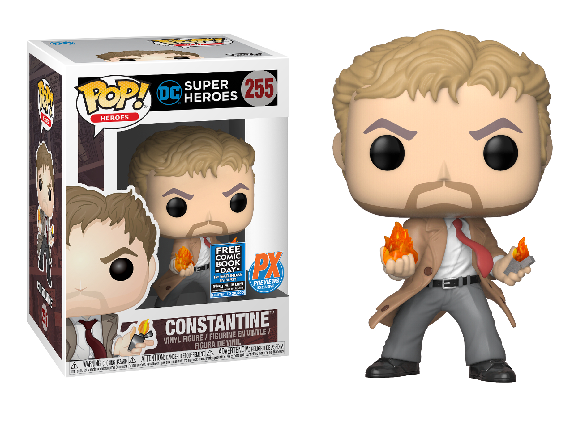 FCBD 2019 POP DC HEROES JOHN CONSTANTINE PX VINYL FIG (O/A)