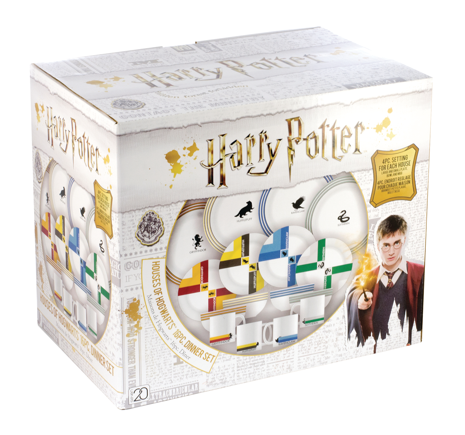 JUN188978 - HARRY POTTER HOGWARTS HOUSES CERAMIC DINNERWARE 16PC SET -  Previews World