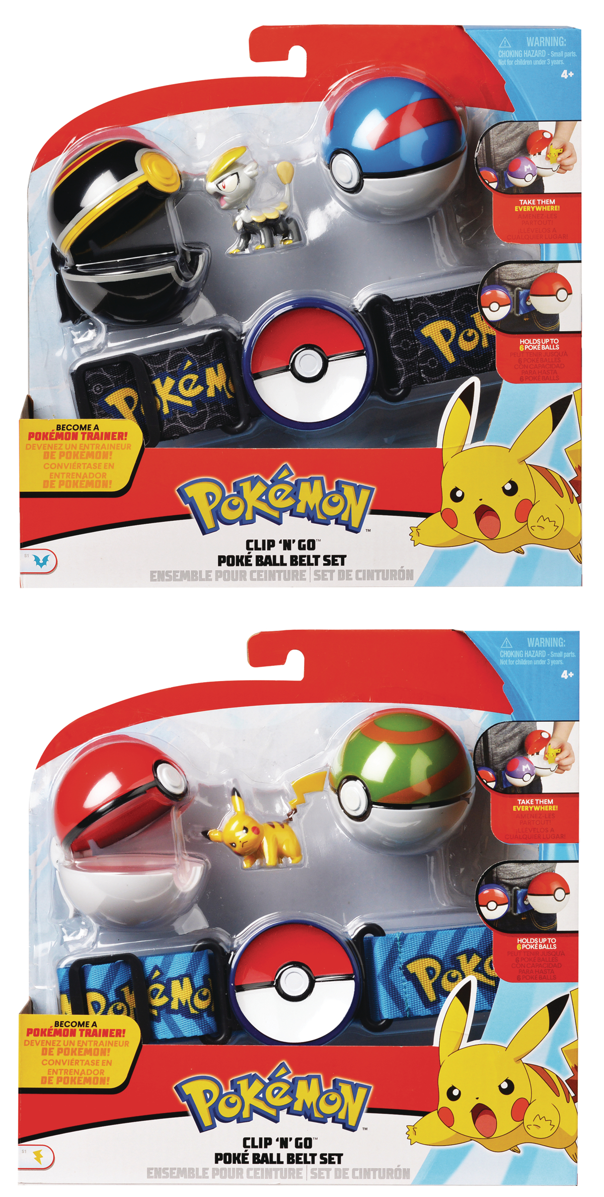 ASST CEINTURE POKEMON CLIP' N 'GO POKÉBALL - CAMIONS, ARMES ET SUPERHÉROS /  Figurines