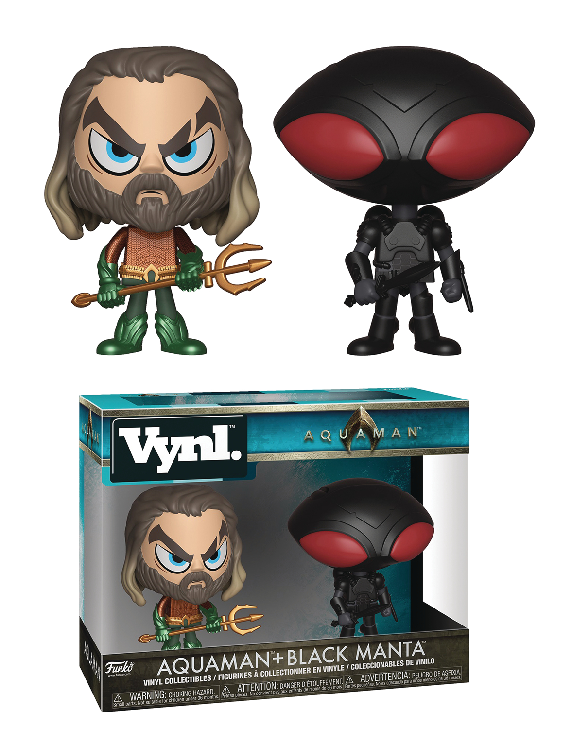 VYNL DC AQUAMAN MOVIE AQUAMAN & BLACK MANTA VIN FIG 2PK (AUG