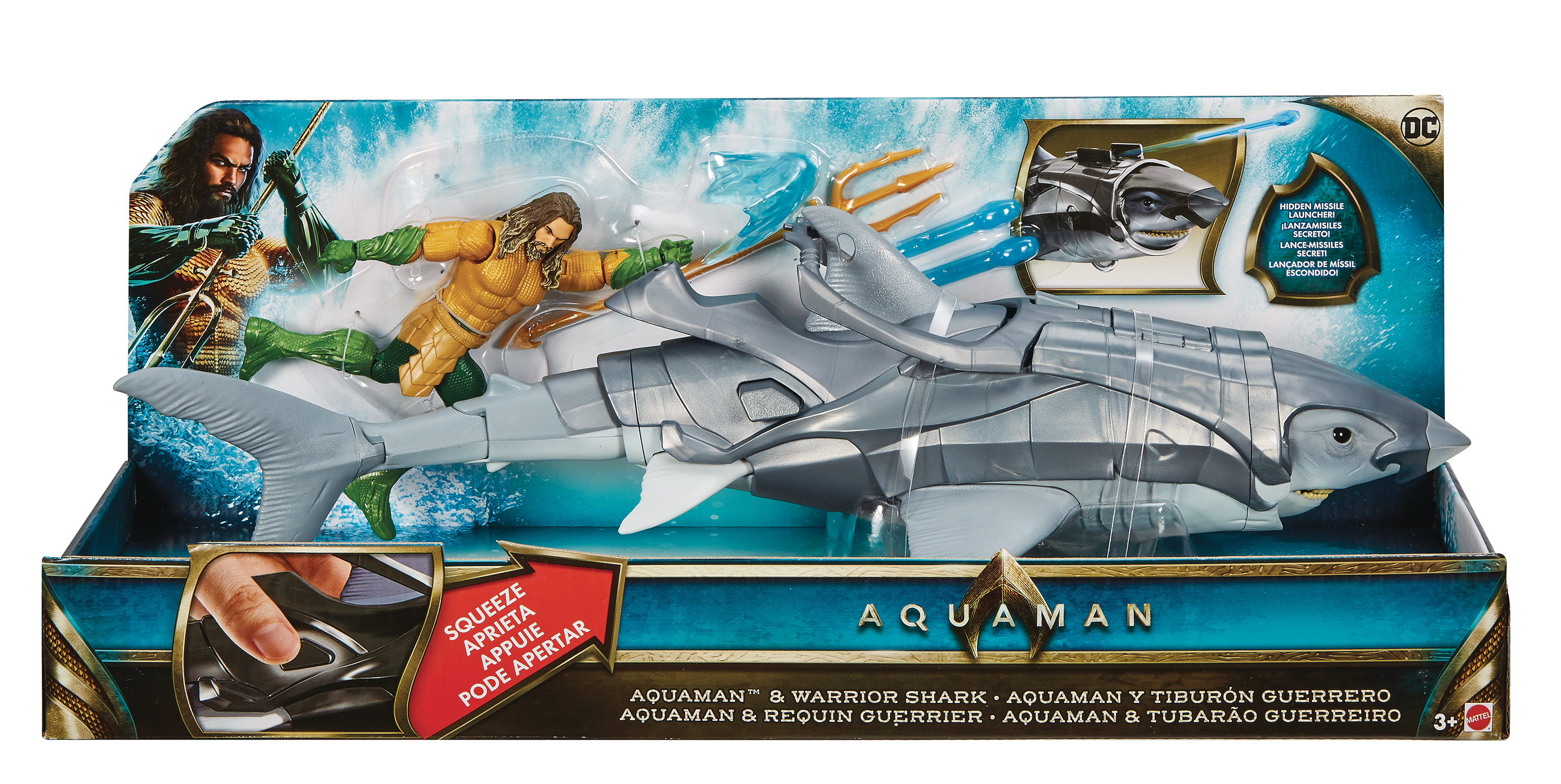 Aquaman and warrior shark on sale figure