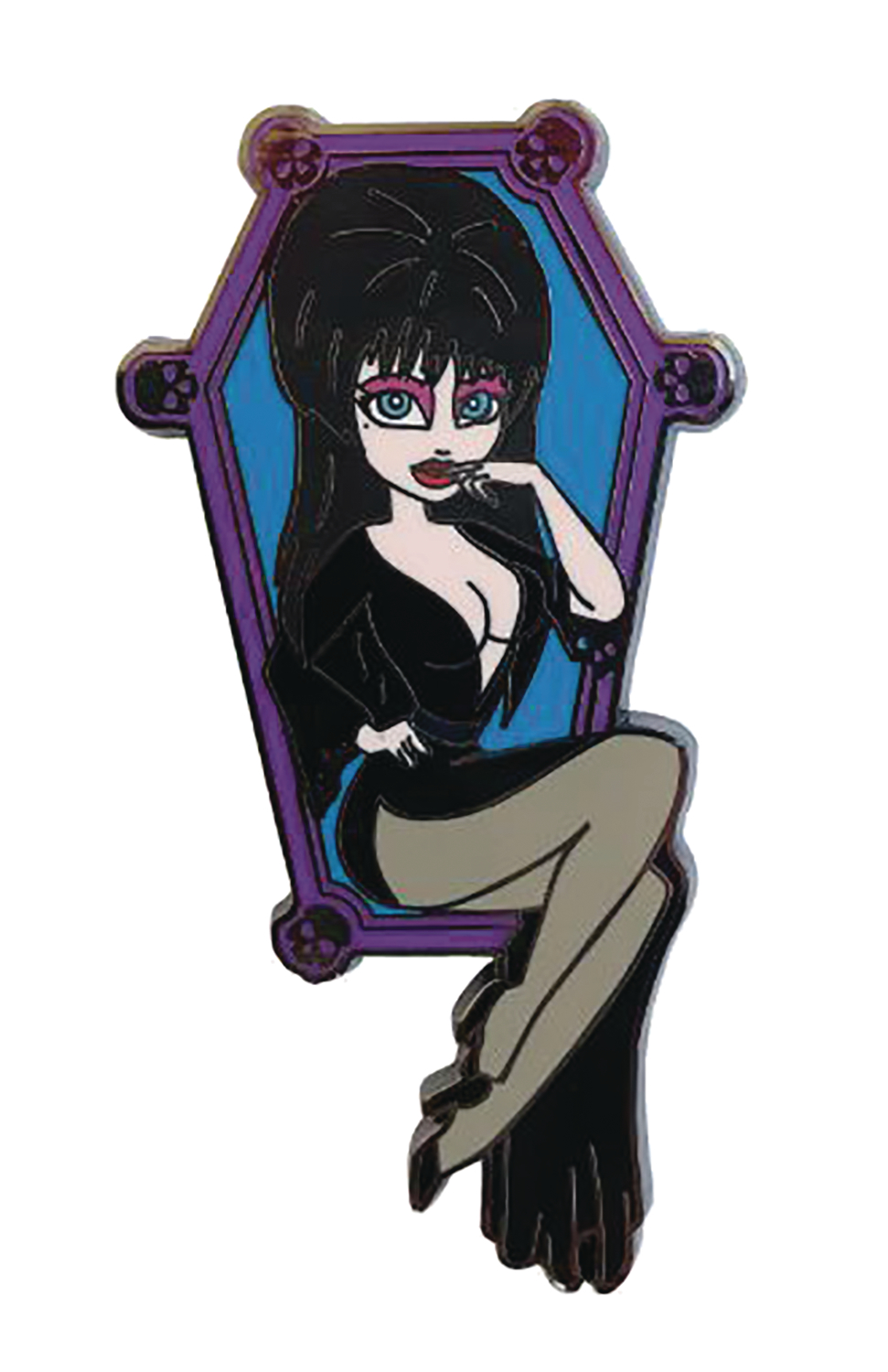 Elvira by Kreepsville Spider Coffin Pin