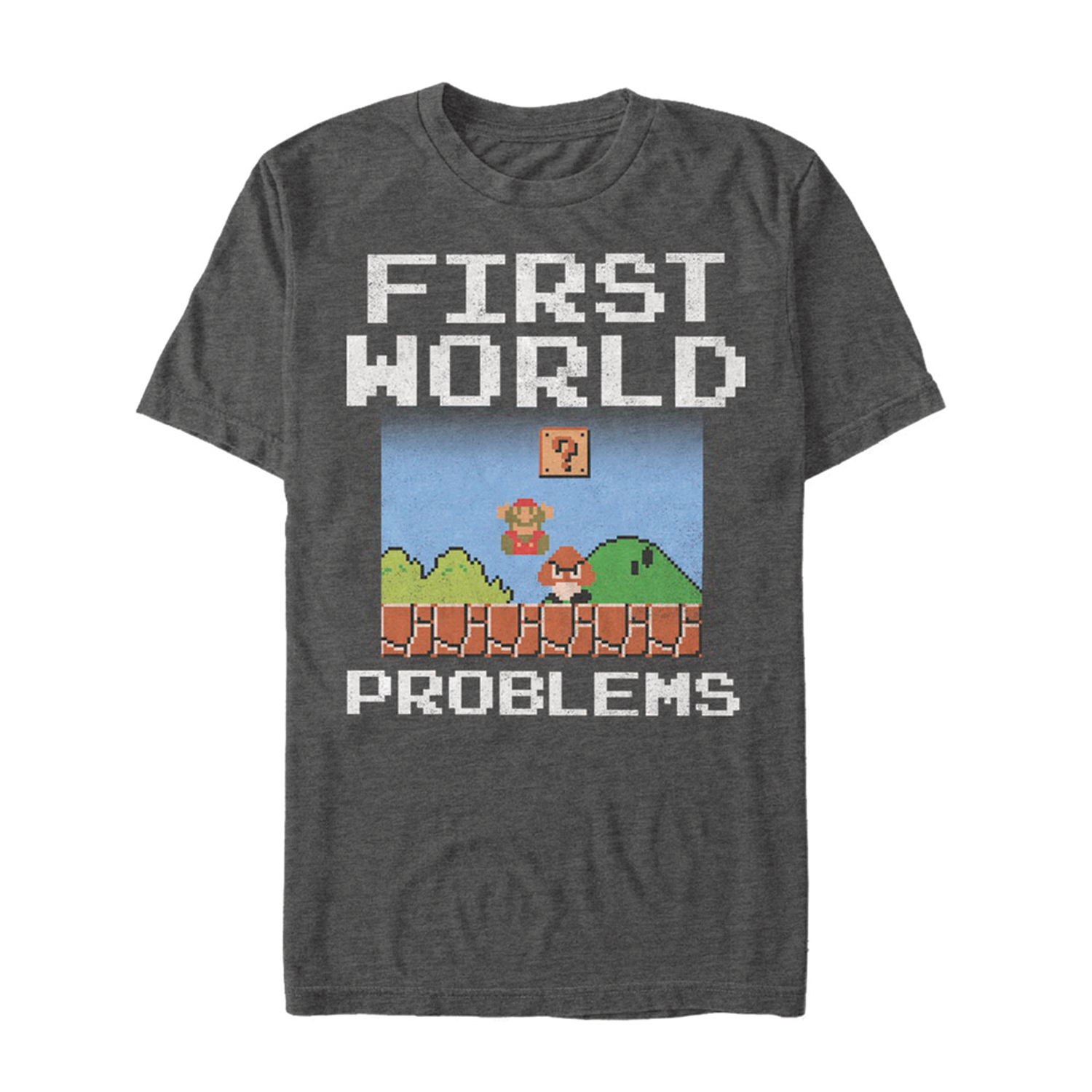 SUPER MARIO FIRST WORLD PROBLEMS T/S MED