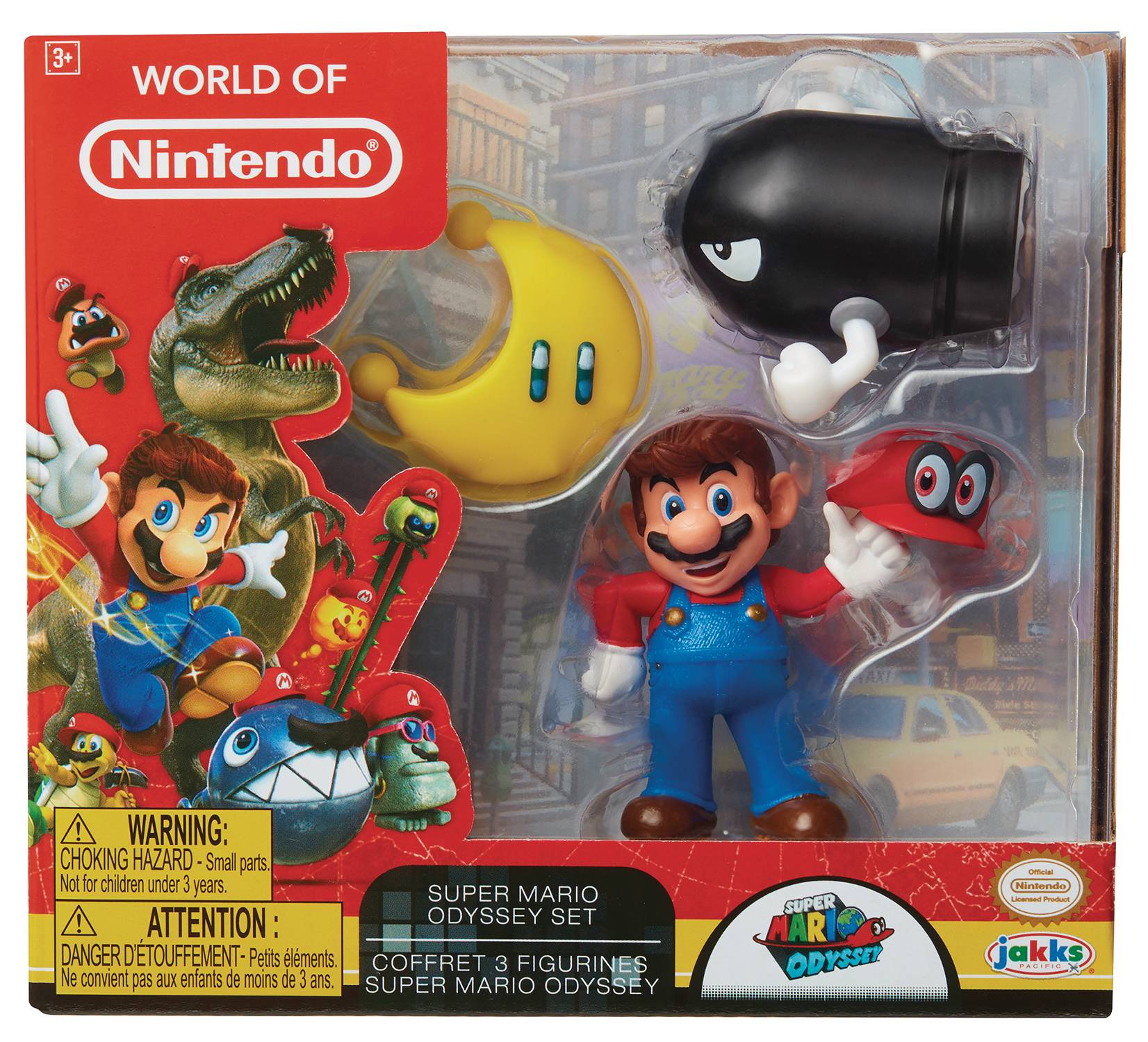Nintendo Jakks Pacific - Super Mario Odyssey - Pack 3 Figurines Mario - 10  cm : : Jeux et Jouets