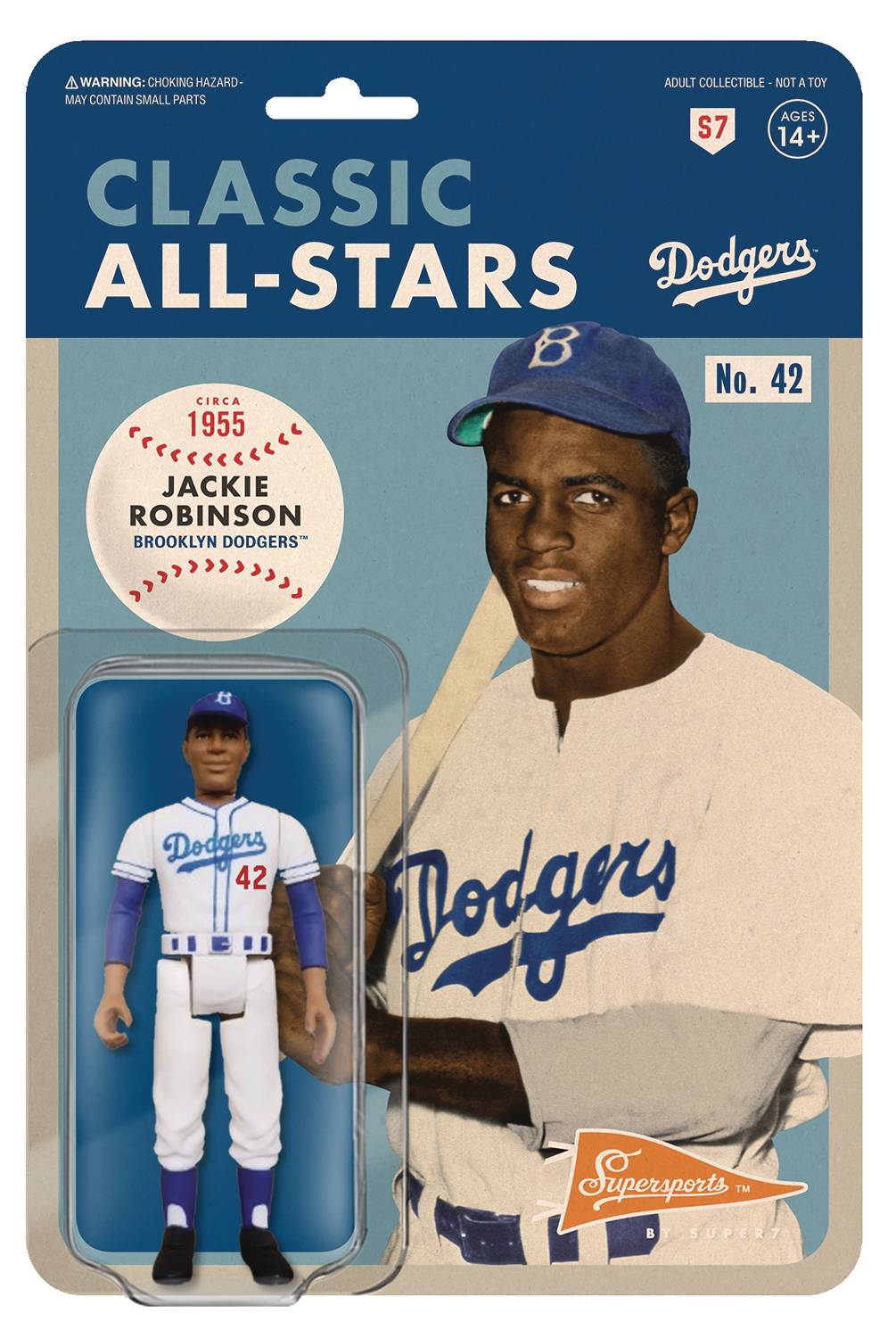  Jackie Robinson ReAction Figure by Super7 : MLB