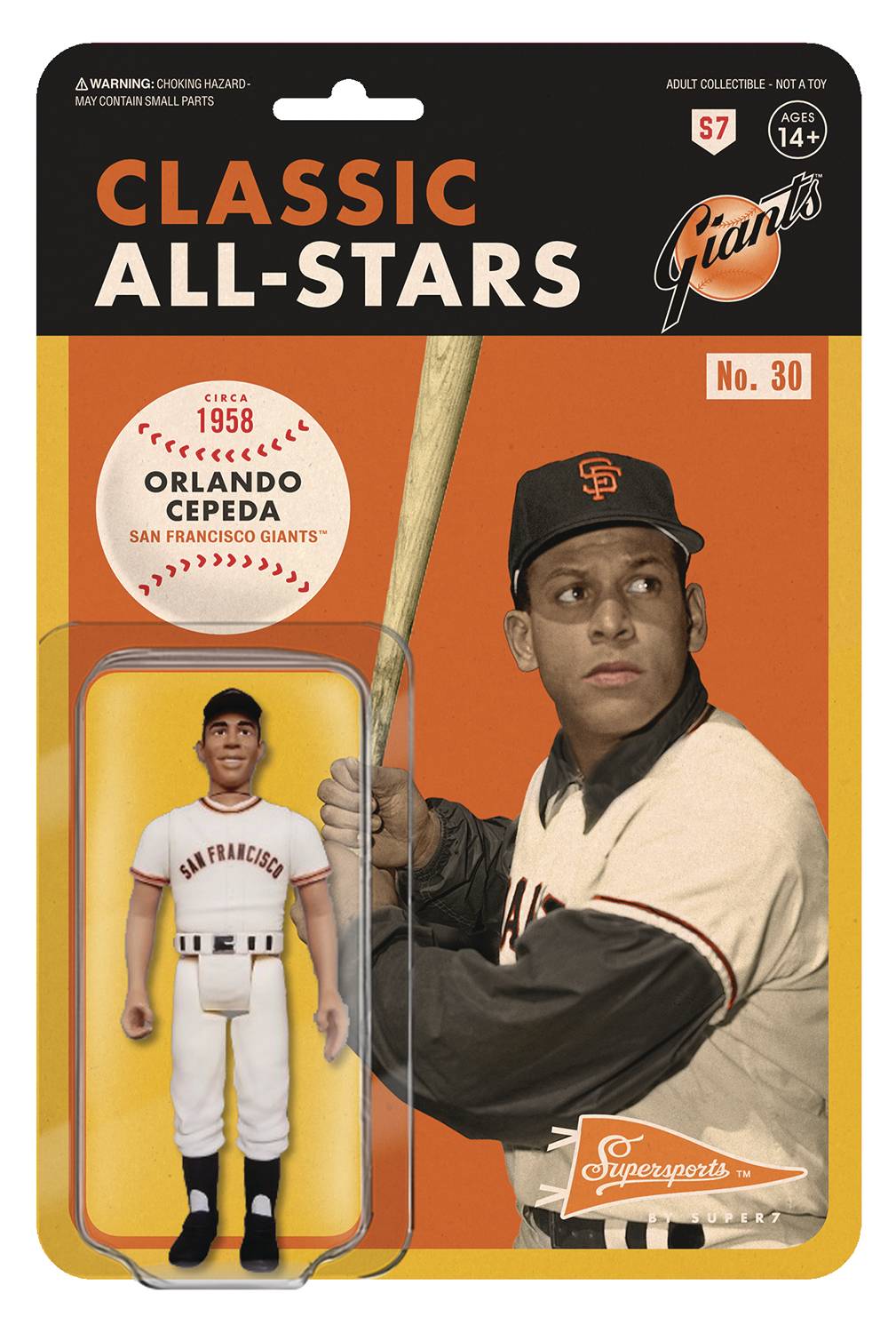 Willie Mays (San Francisco Giants) MLB ReAction Figure by Super7