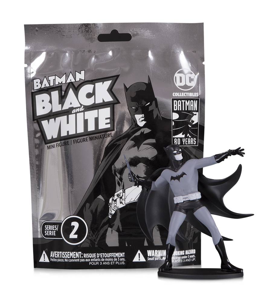 batman black and white mini figure