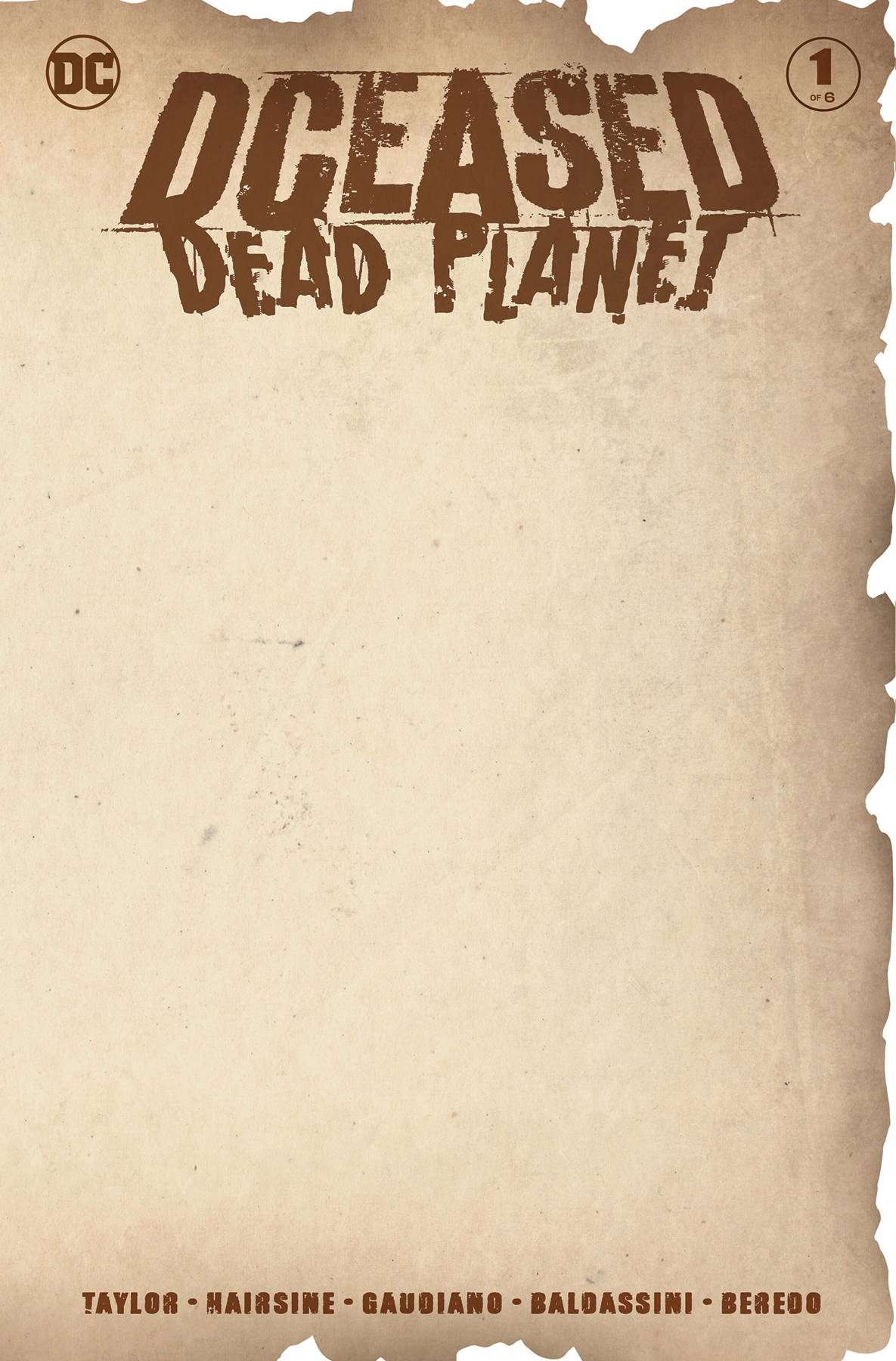 DCEASED DEAD PLANET #1 (OF 6) BLANK VAR ED