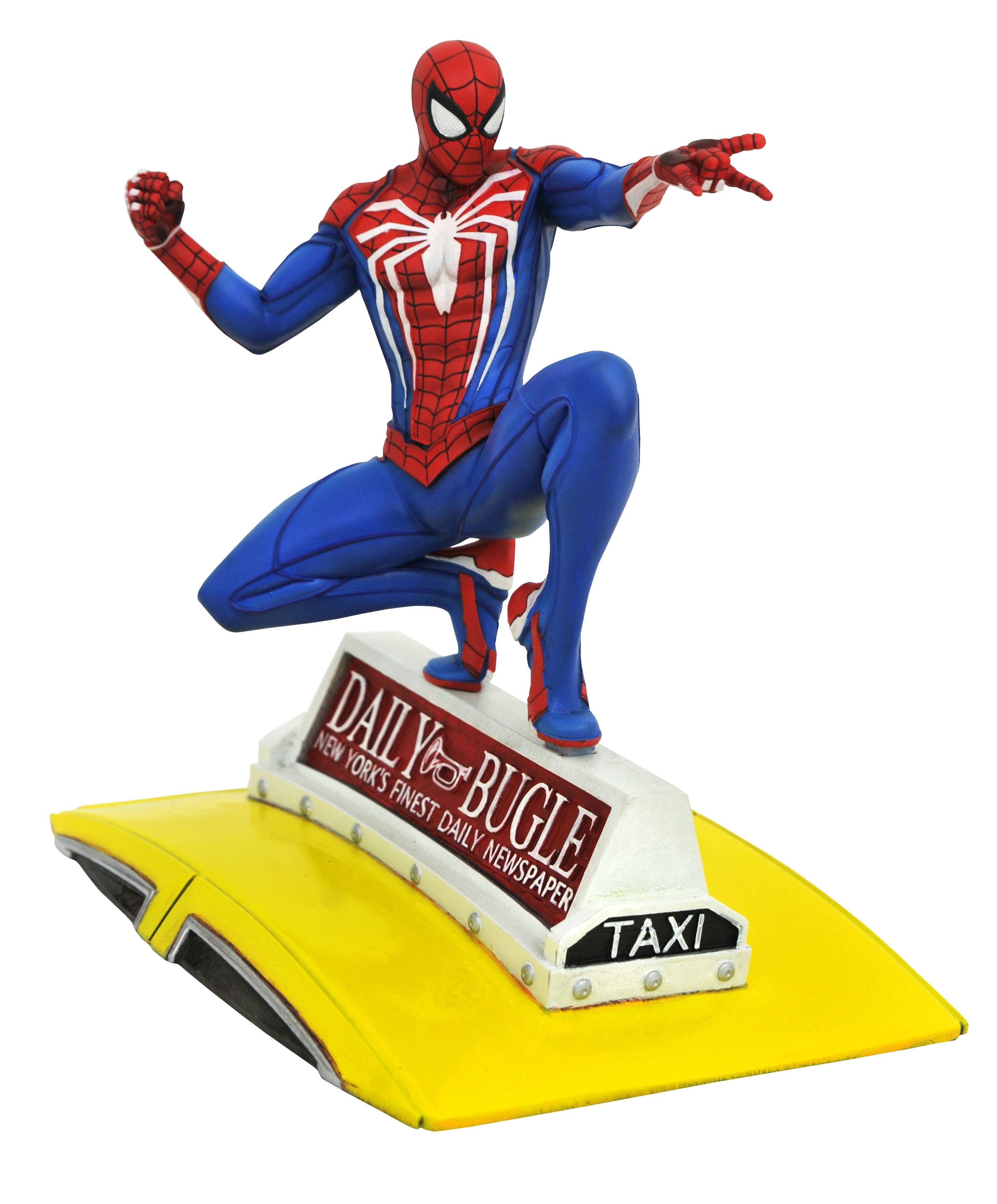 Diamond Select Spider-Man PS4 Spider-Man on Taxi Marvel Gallery Statue 