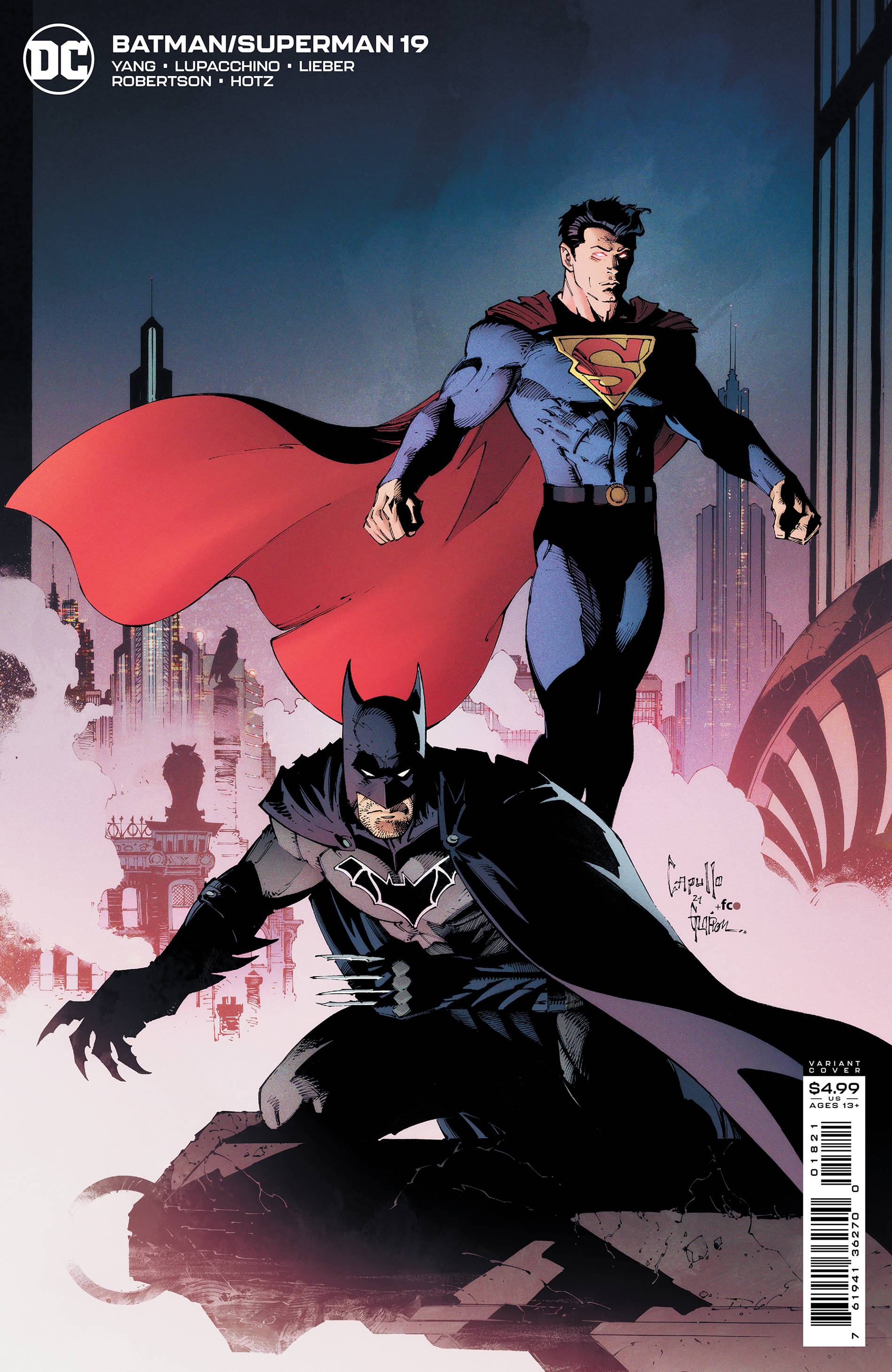 BATMAN SUPERMAN #19 CVR B CARDSTOCK CAPULLO VAR