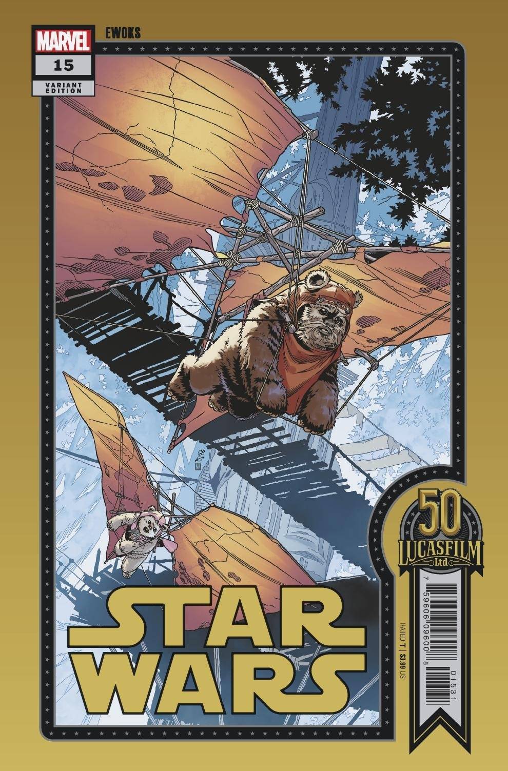STAR WARS #15 SPROUSE LUCASFILM 50TH VAR WOBH