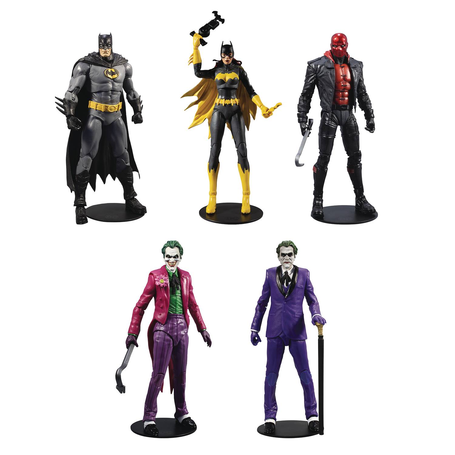 DC MV BATMAN 3 JOKERS WV1 7IN SCALE ASST CS (Net)
