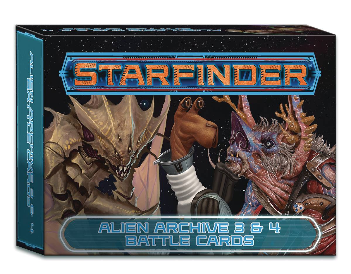 STARFINDER RPG ALIEN ARCHIVE 3 & 4 BATTLE CARDS