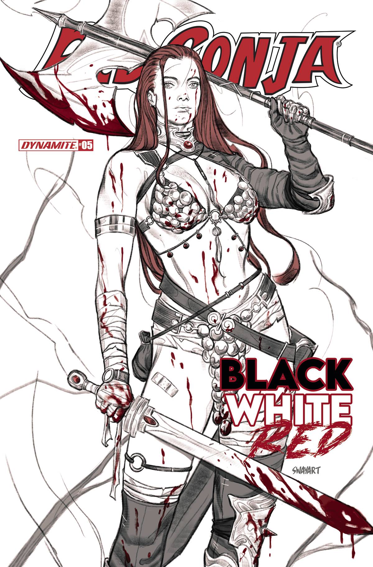 RED SONJA BLACK WHITE RED #5 CVR B SWAY