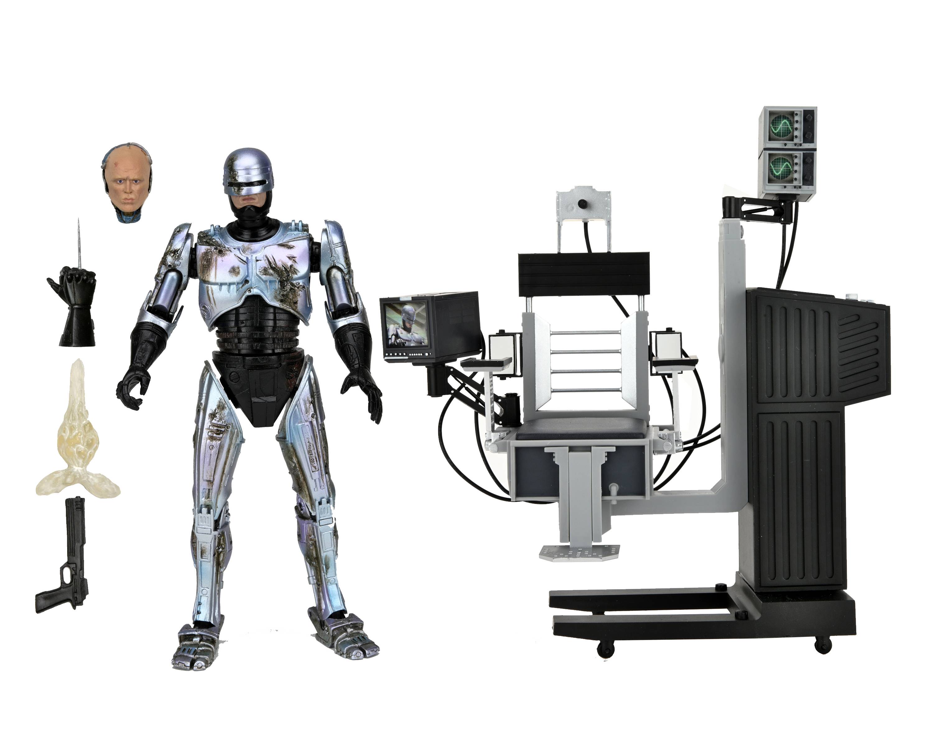 ROBOCOP BATTLE DAMAGED ROBOCOP W/CHAIR ULTIMATE 7IN AF