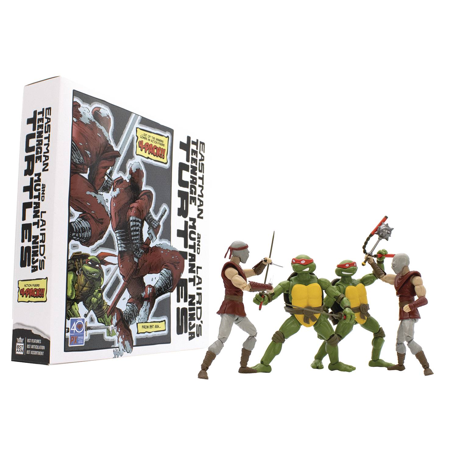 BST AXN TMNT CLASSIC COMIC PX ACTION FIGURE 4PC BOX SET 1 (N