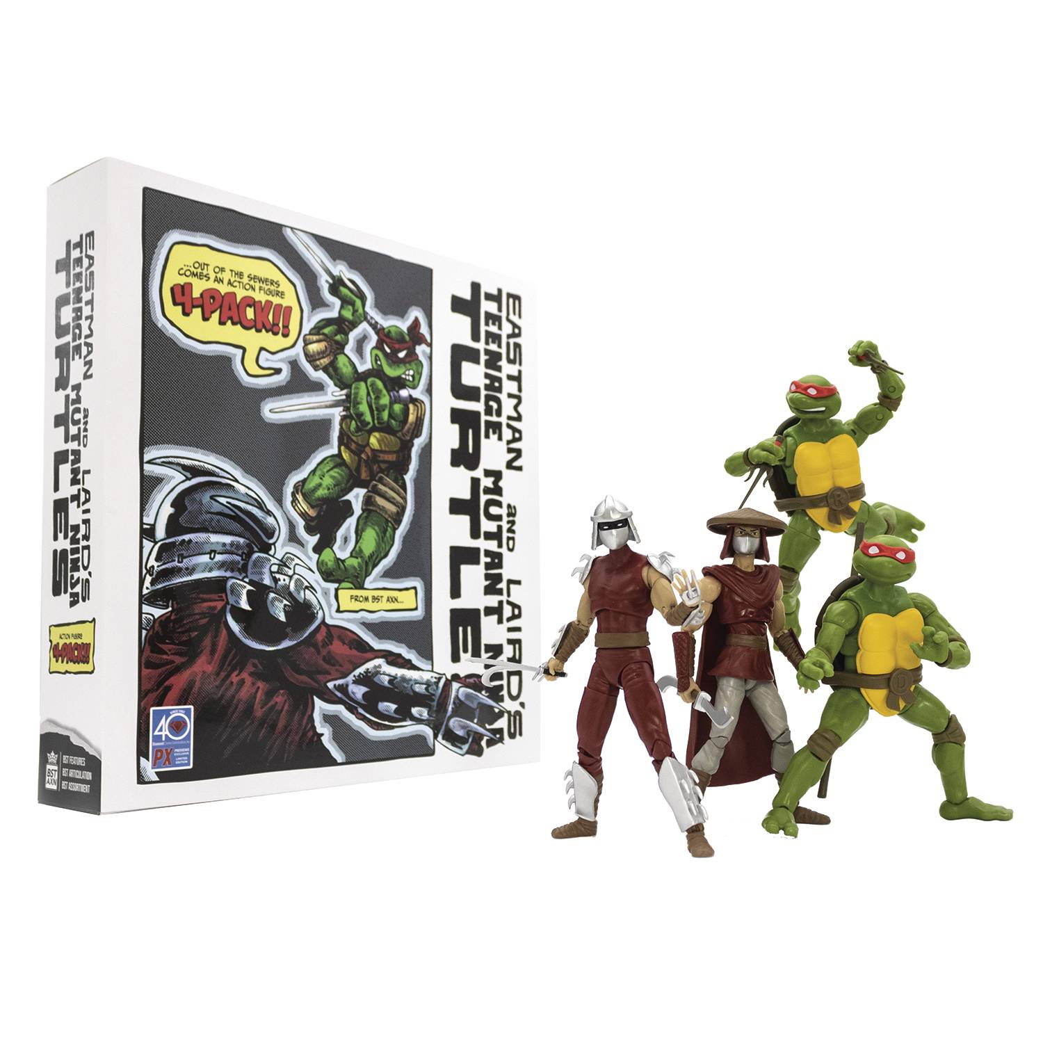 BST AXN TMNT CLASSIC COMIC PX ACTION FIGURE 4PC BOX SET 2 (N