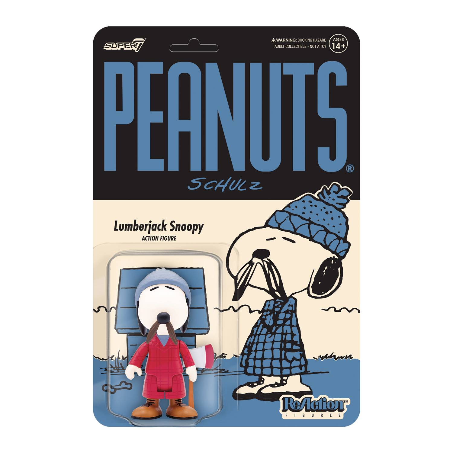 PEANUTS W5 SNOOPIES LUMBERJACK SNOOPY REACTION FIGURE