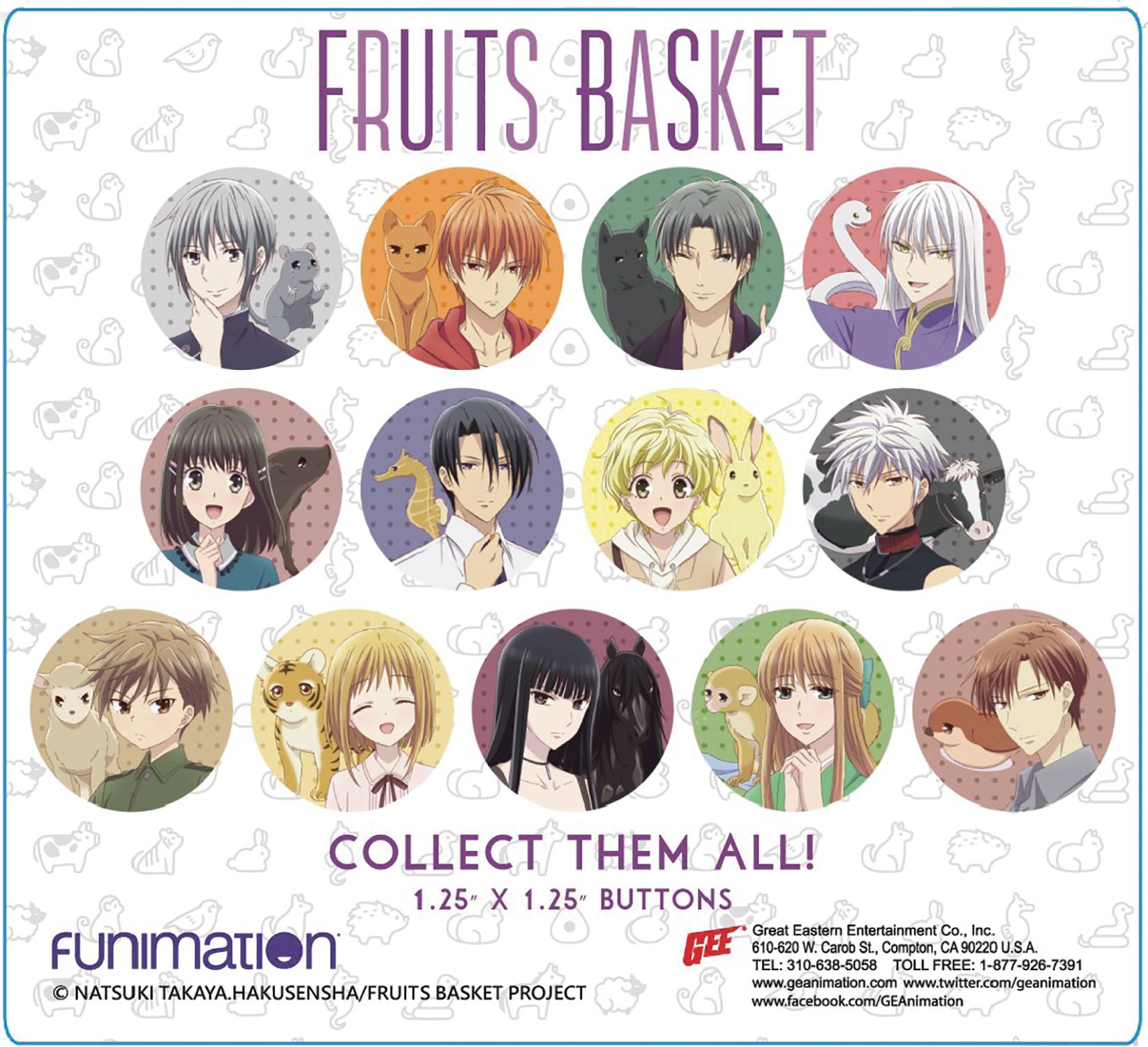 MAR228157 - FRUITS BASKET 2019 ZODIAC CAST 220PC 1.25IN BUTTON BMB DS (C -  Previews World