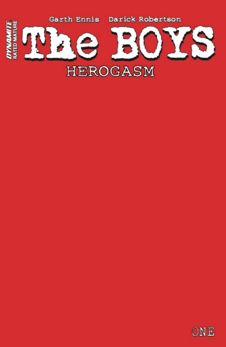 BOYS HEROGASM #1 RED BLANK AUTHENTIX