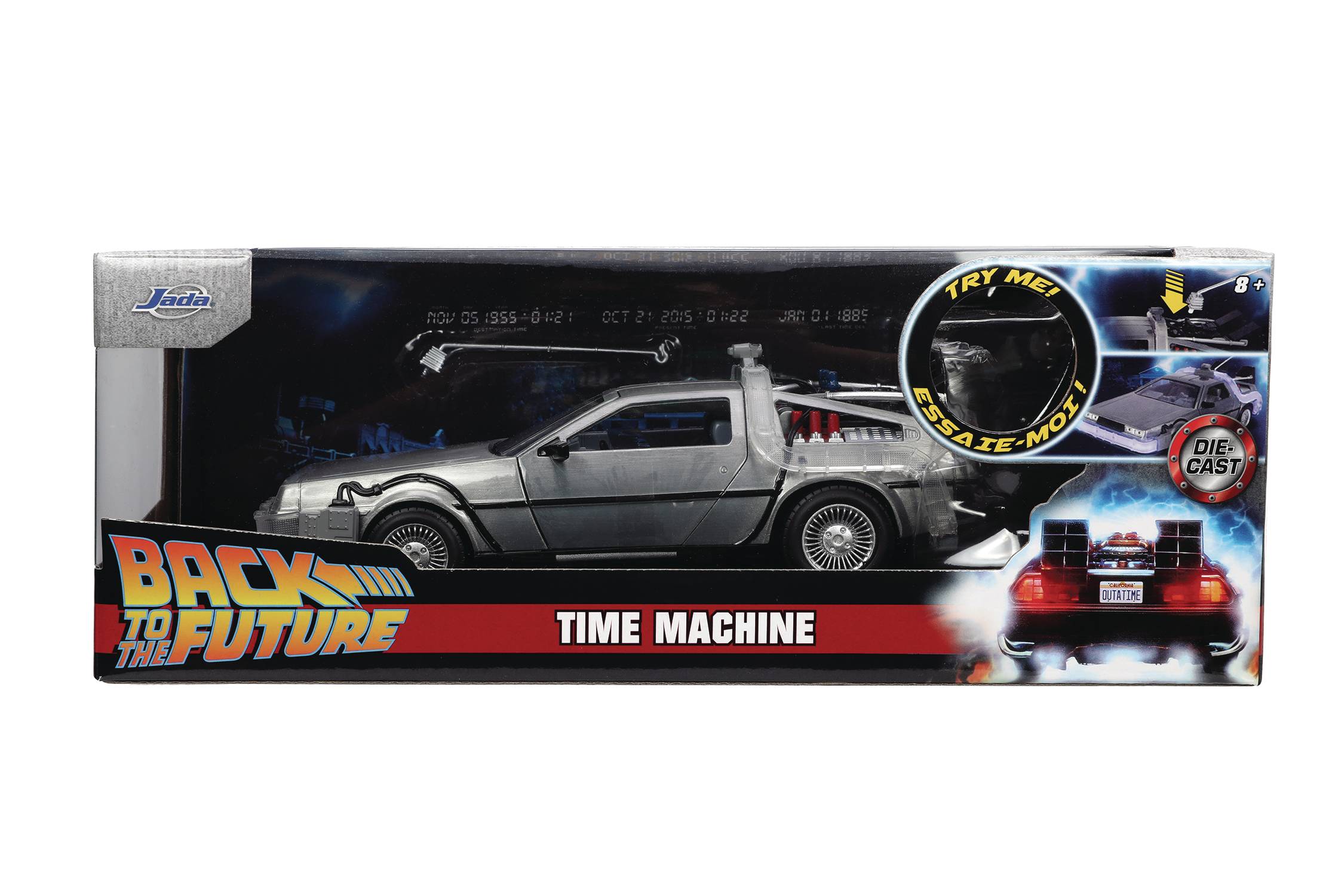 BTTF PART I TIME MACHINE W/LIGHT 1/24 DIE-CAST VEHICLE