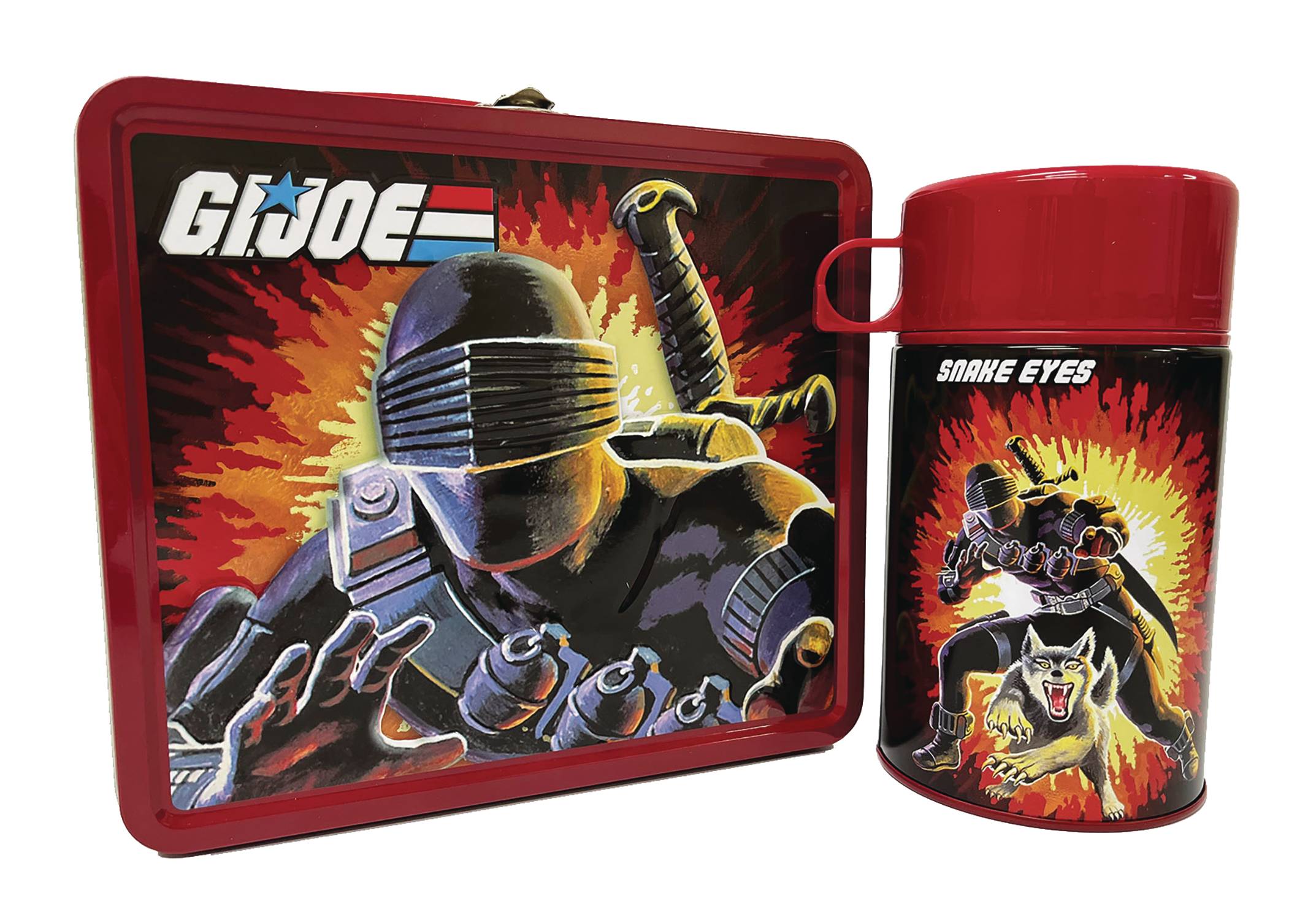 TIN TITANS GI JOE STORMSHADOW & SNAKE EYES PX LUNCHBOX & BEV