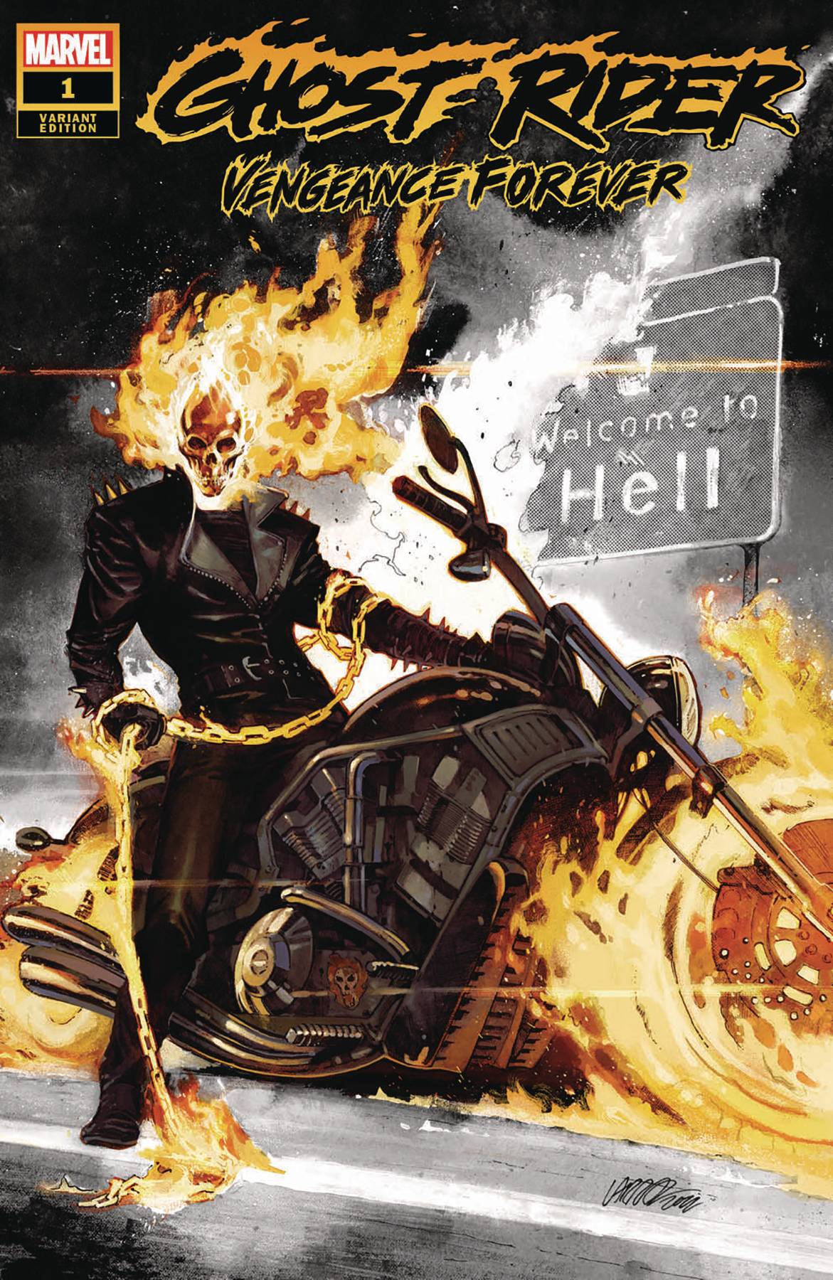 MAY228469 - GHOST RIDER VENGEANCE FOREVER #1 PX DCD 40TH LARRAZ