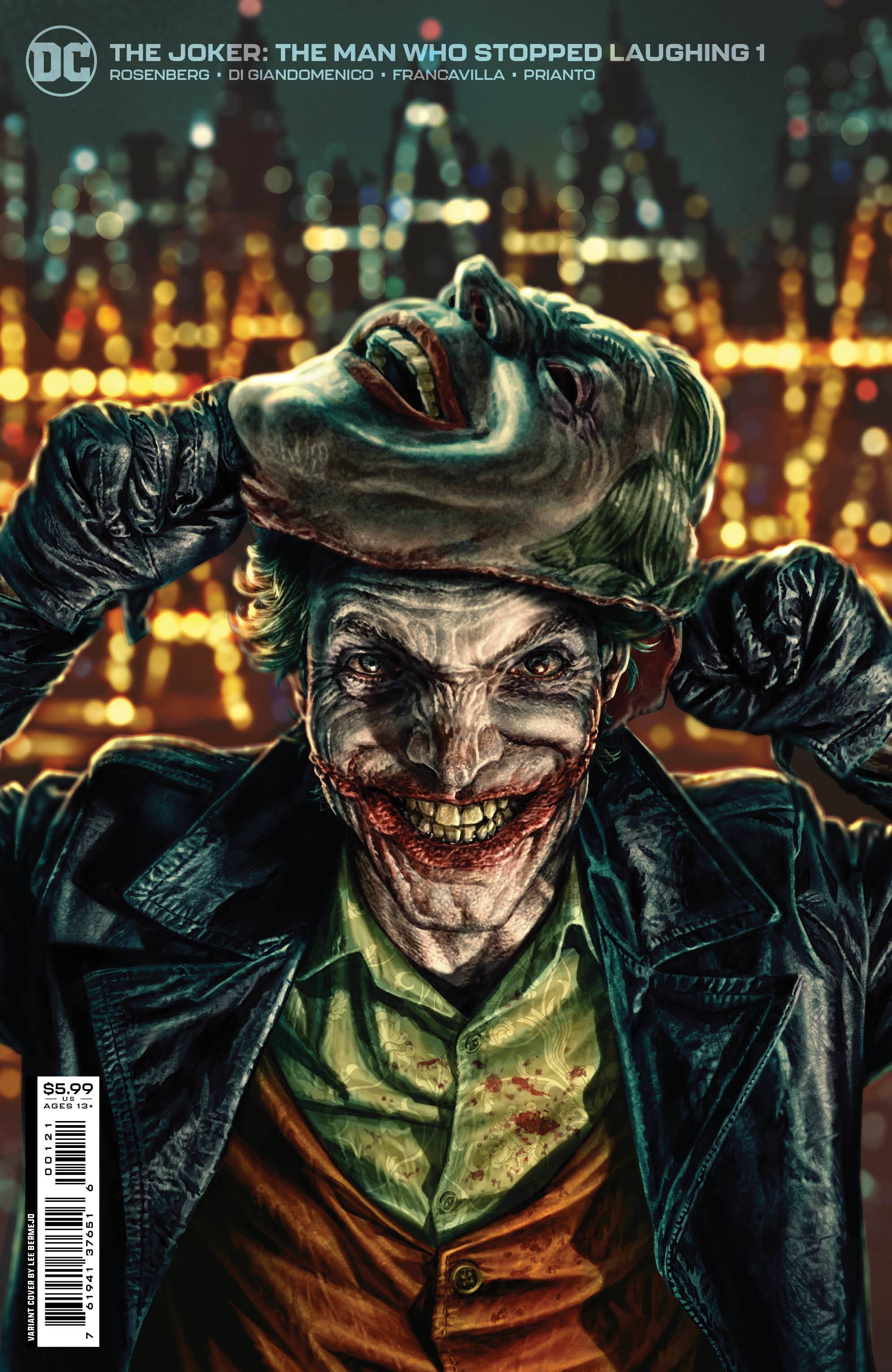 AUG223157 JOKER MAN WHO STOPPED LAUGHING 1 CVR B BERMEJO Previews 