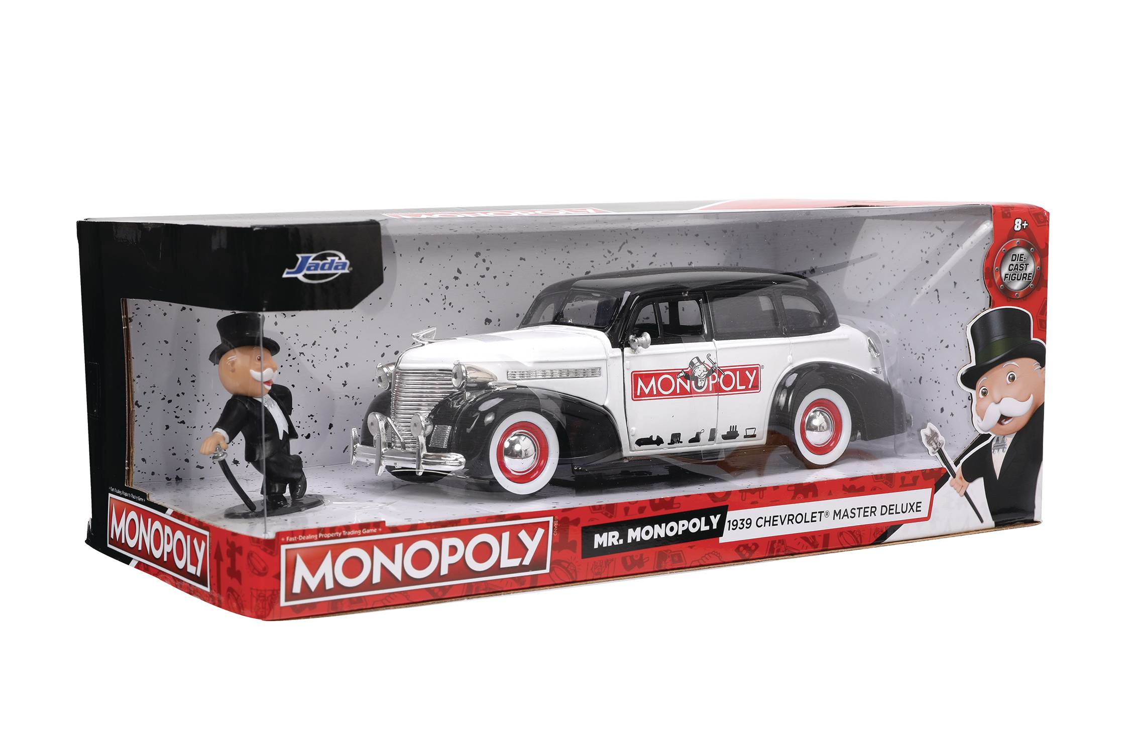 AUG228448 - HWR MONOPOLY 39 CHEVY MASTER DLX W/FIG 1/24 DIE-CAST