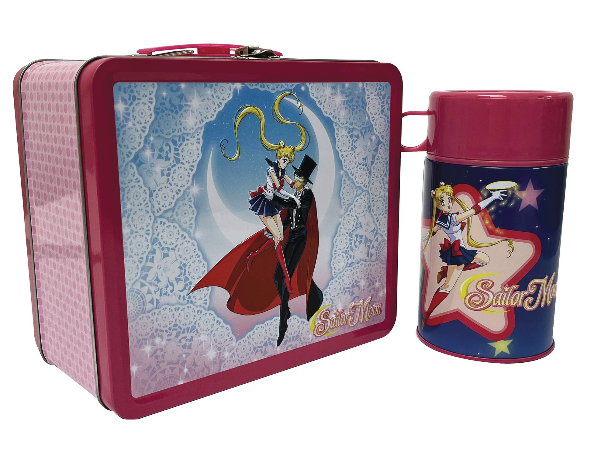 TIN TITANS SAILOR MOON & TUXEDO MASK PX LUNCHBOX & BEV CONT