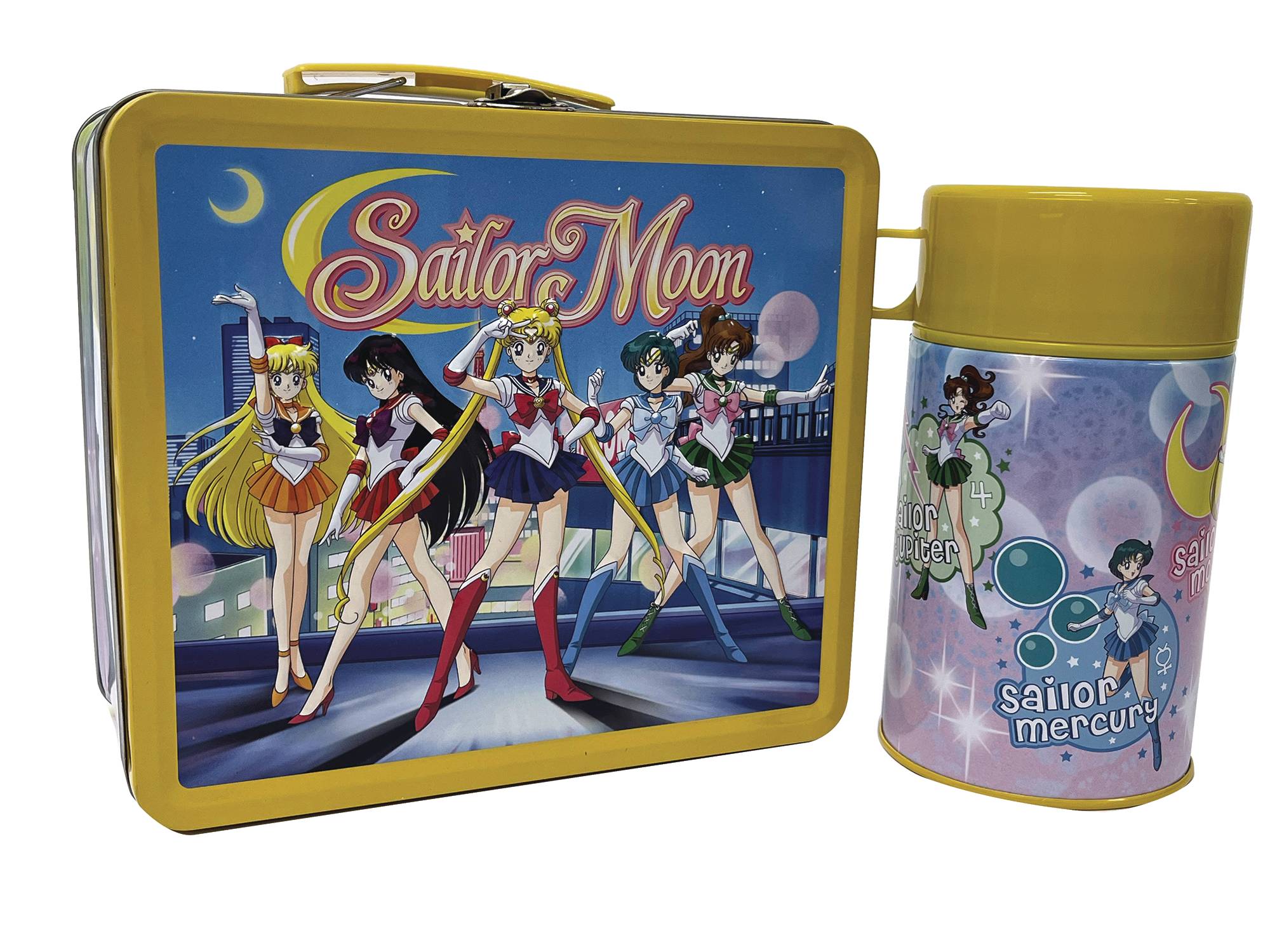 TIN TITANS SAILOR MOON SCOUT LINEUP PX LUNCHBOX & BEV CONT (