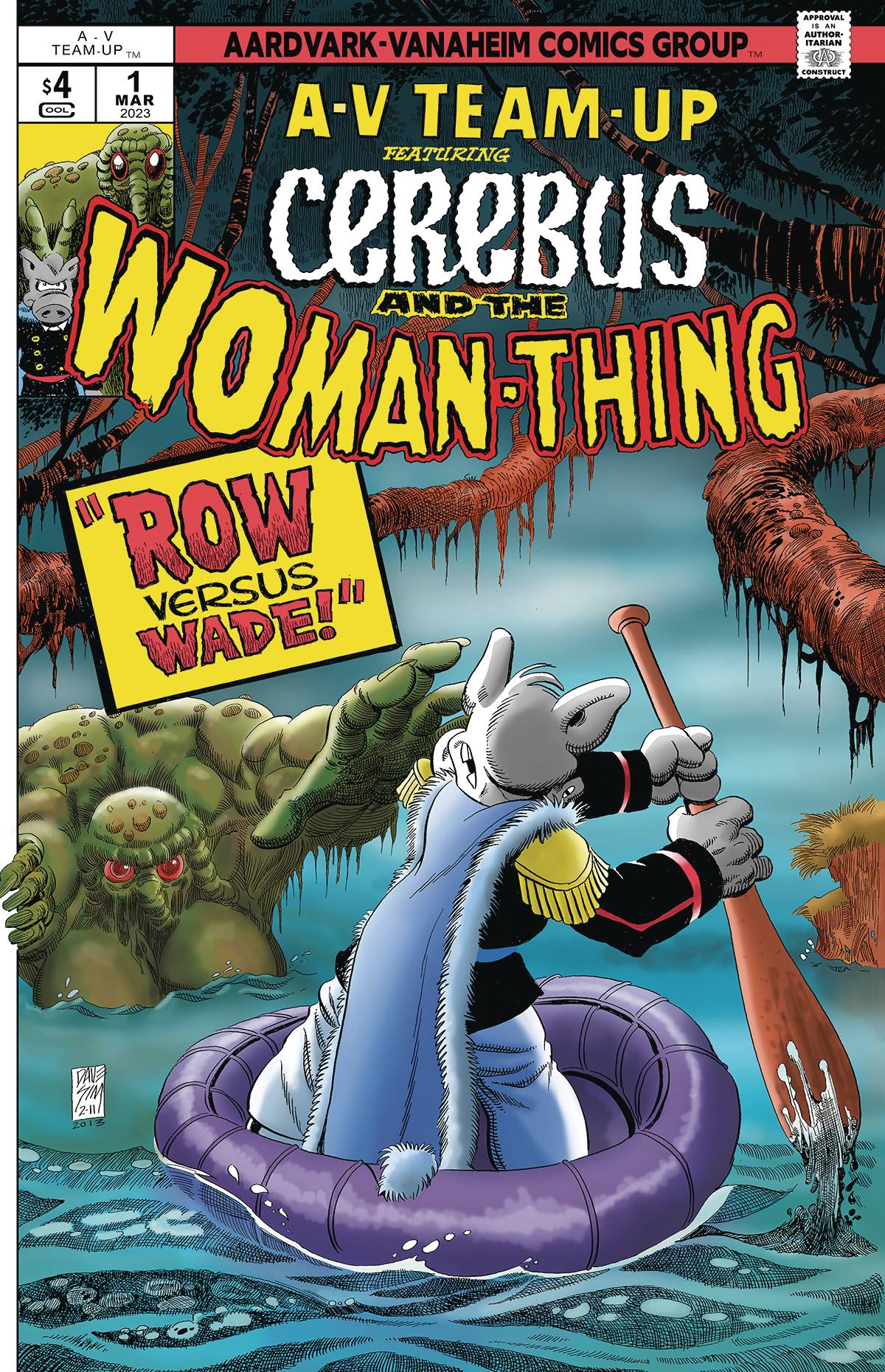 AV TEAM UP CEREBUS & WOMAN THING ONE SHOT SGN ED