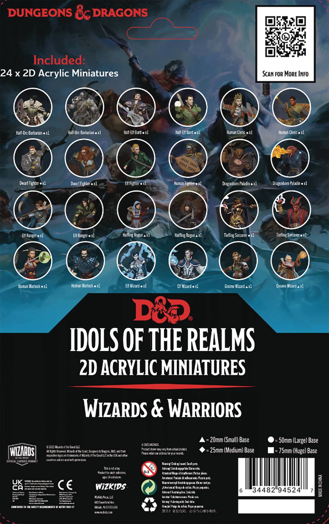 D&D IDOLS REALMS WIZARDS & WARRIORS 2D SET (OCT228082)