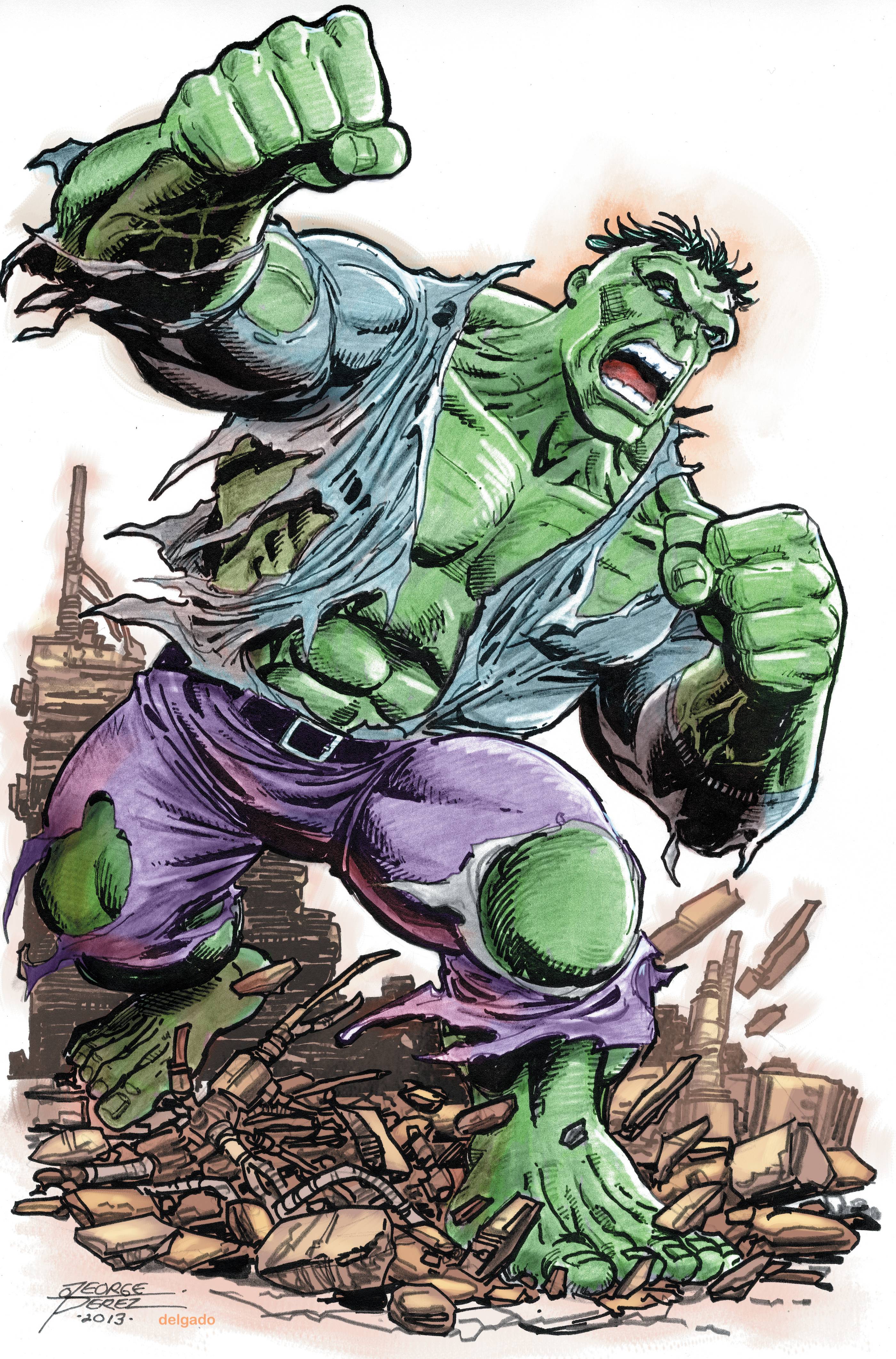 Incredible Hulk Cartoon drawing free image download