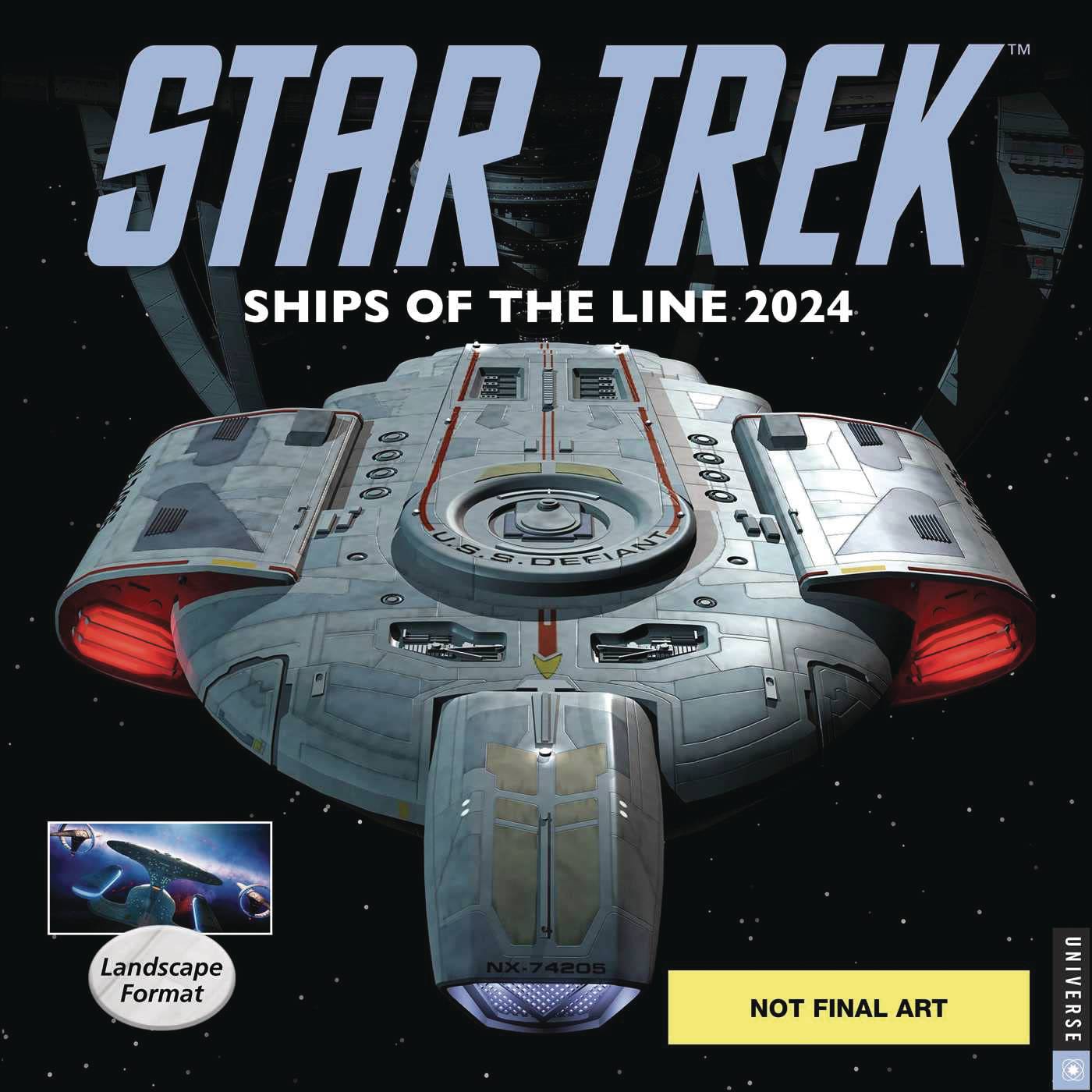 APR231172 STAR TREK SHIPS OF LINE 2024 WALL CALENDAR Previews World   STL270094 