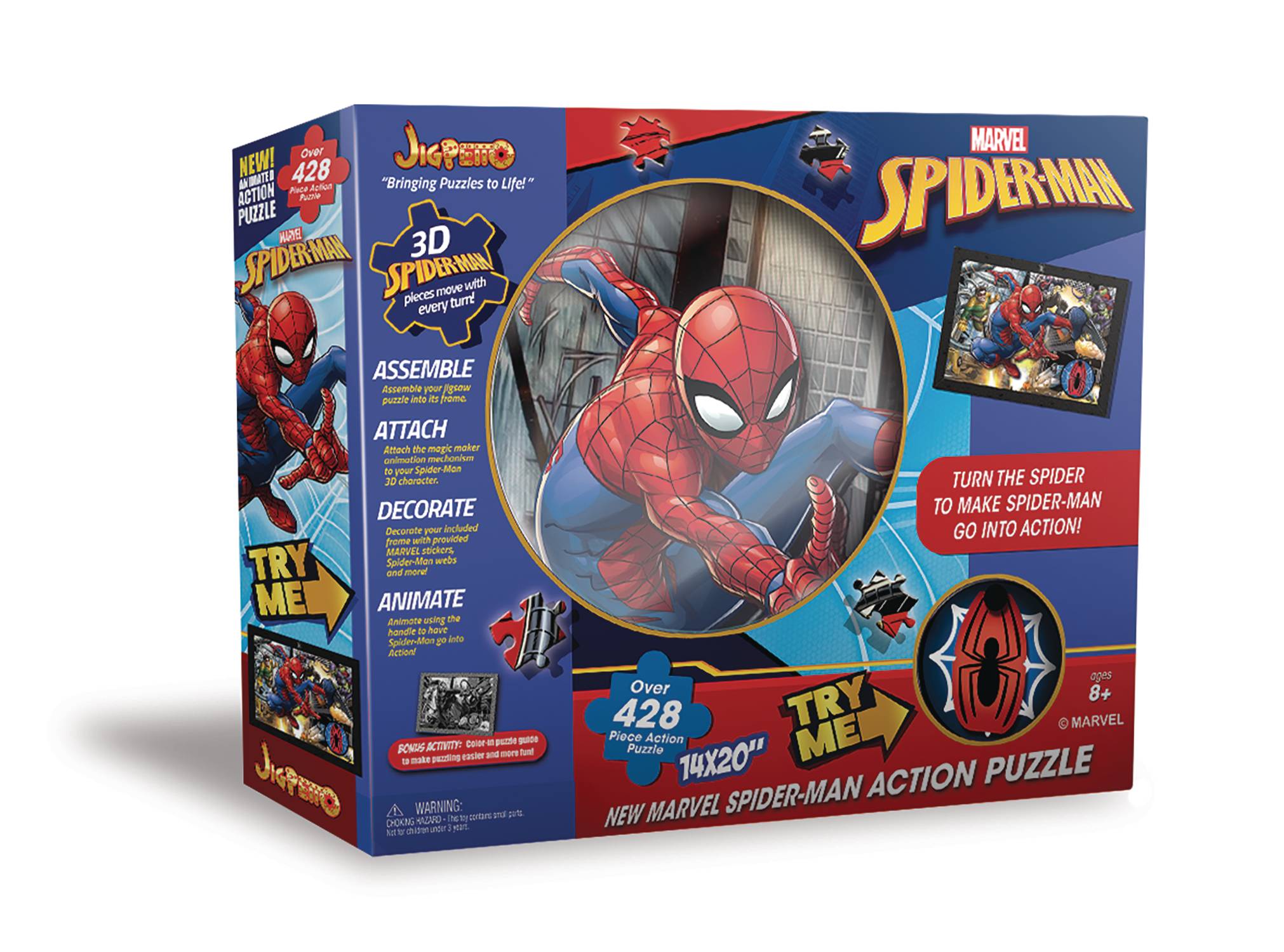 JAN238794 - MARVEL JIGPETTO ACTION PUZZLE SPIDER-MAN - Previews World
